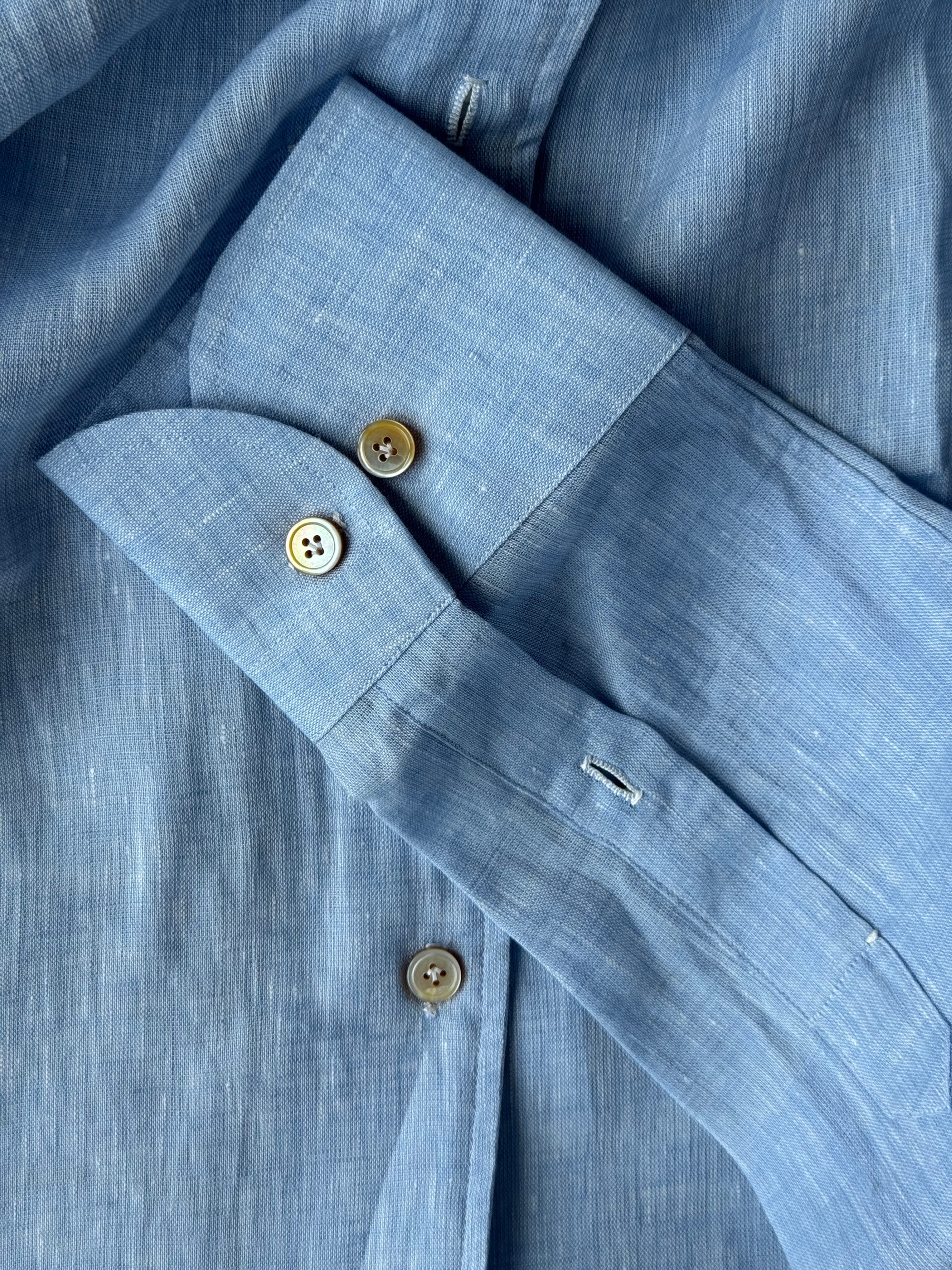 MTO Hand-stitched Linen Shirt #41 #42