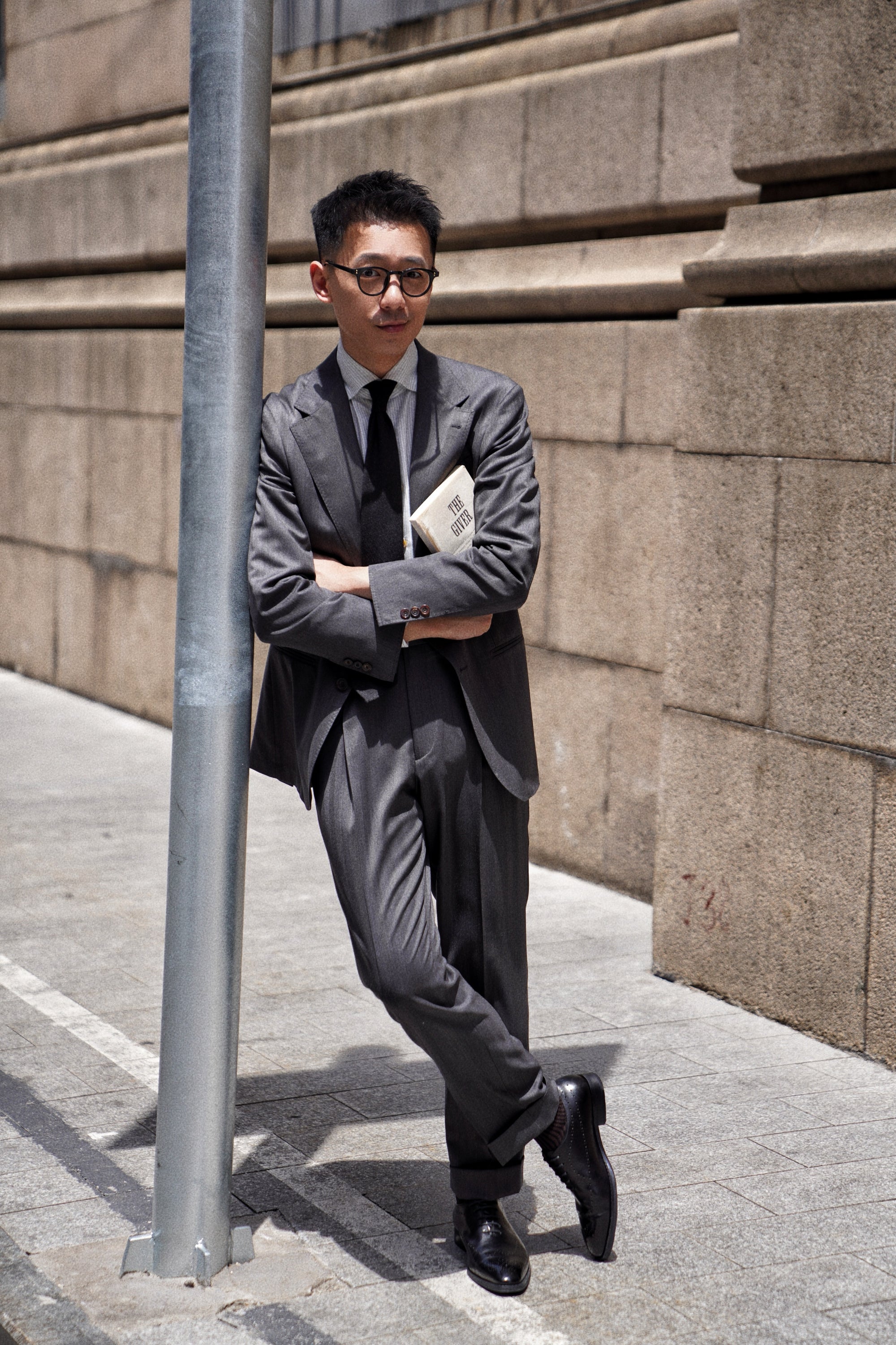 MTO Grey Herringbone 15 Micron 160s Suit #426