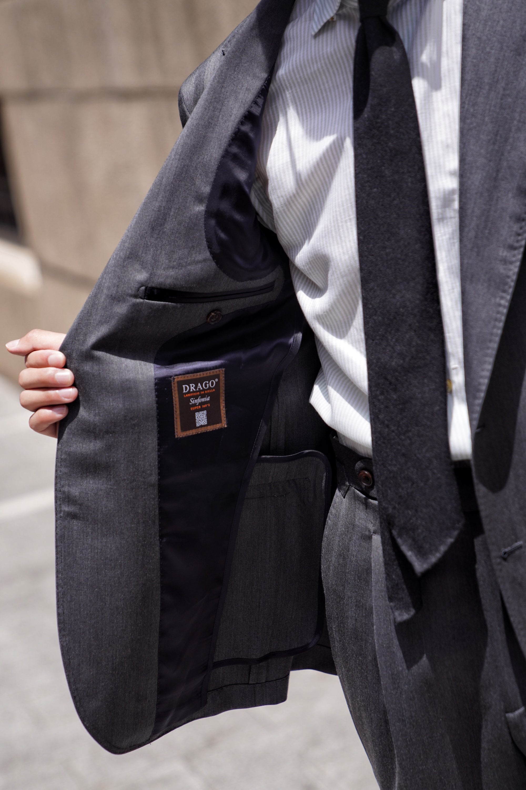 MTO Grey Herringbone 15 Micron 160s Suit #426