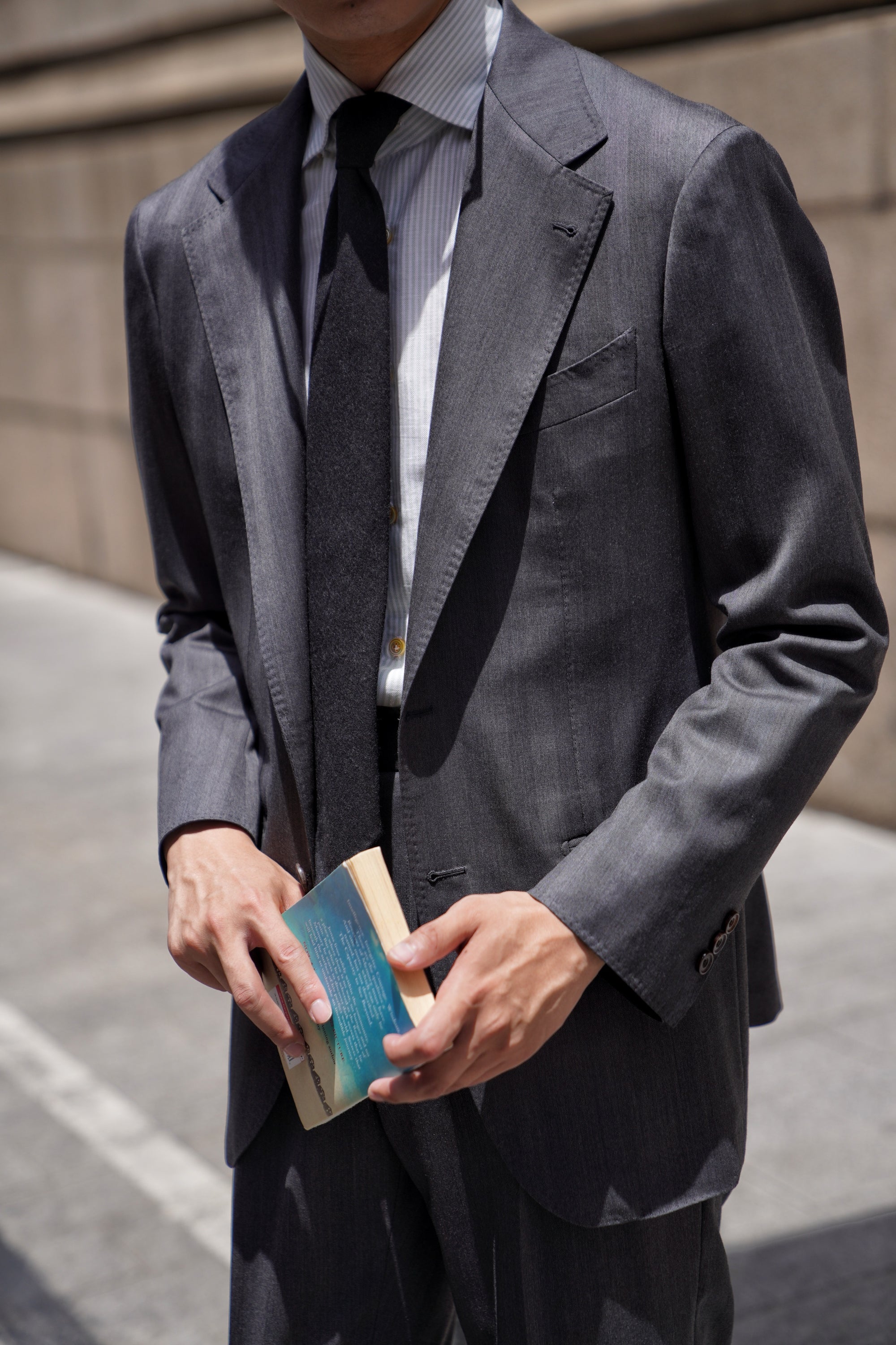 MTO Grey Herringbone 15 Micron 160s Suit #426