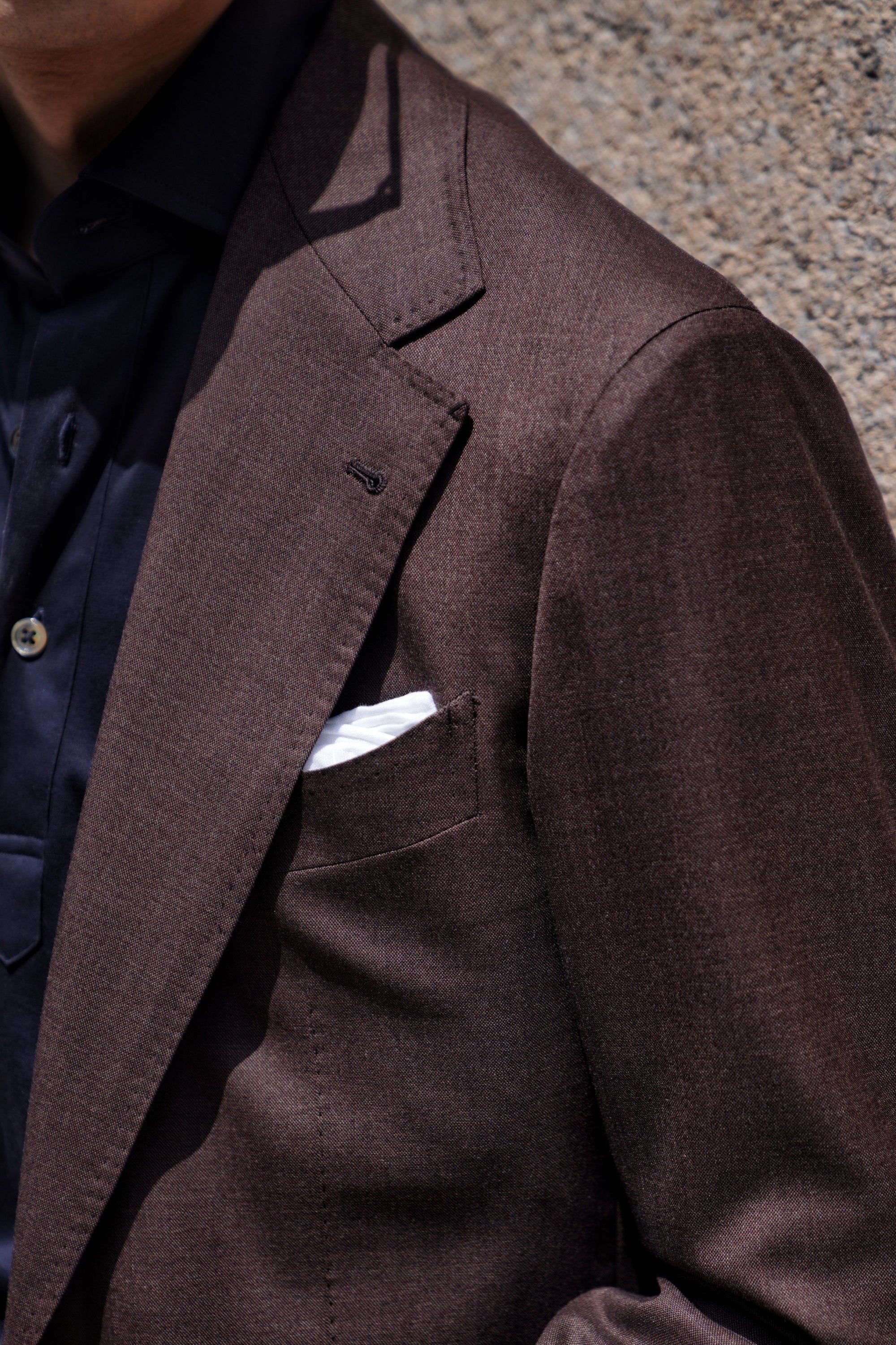 MTO Brown Sharkskin 15 Micron 160s Suit #429
