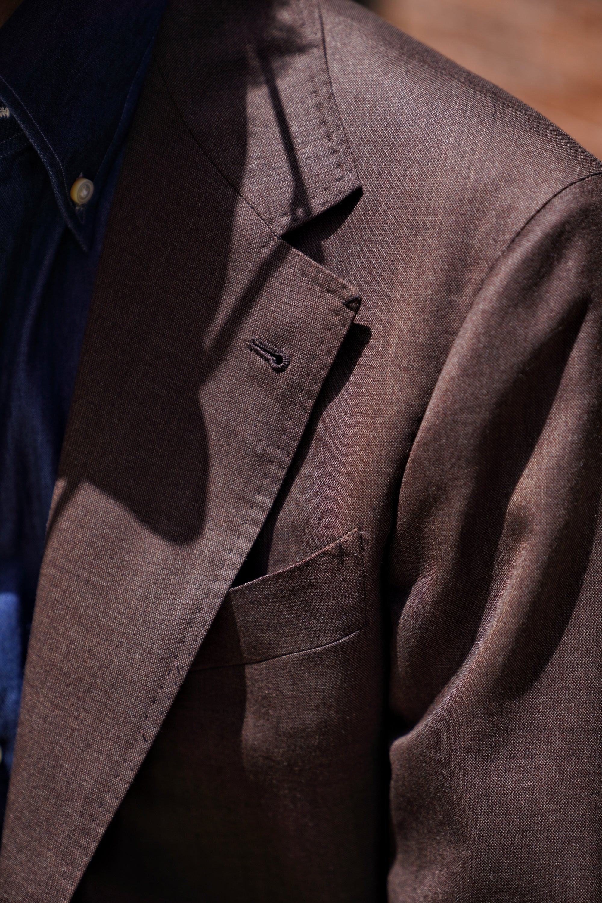 MTO Brown Sharkskin 15 Micron 160s Suit #429
