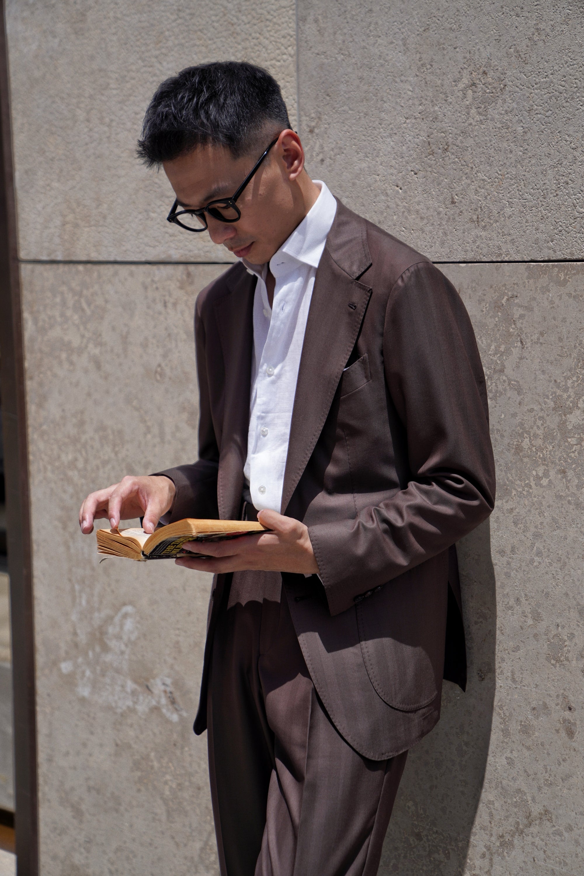 MTO Brown Herringbone 15 Micron 160s Suit #428