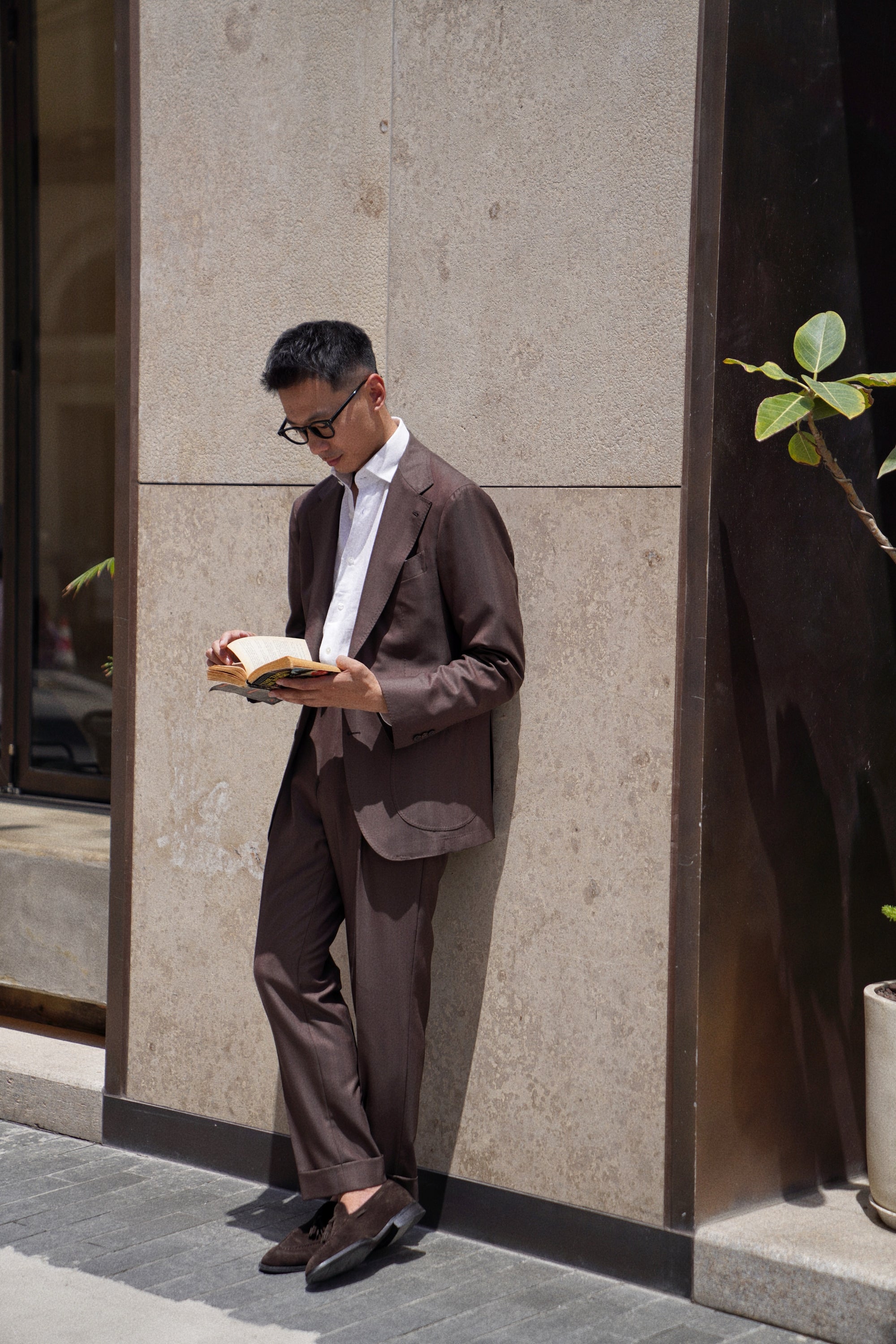 MTO Brown Herringbone 15 Micron 160s Suit #428