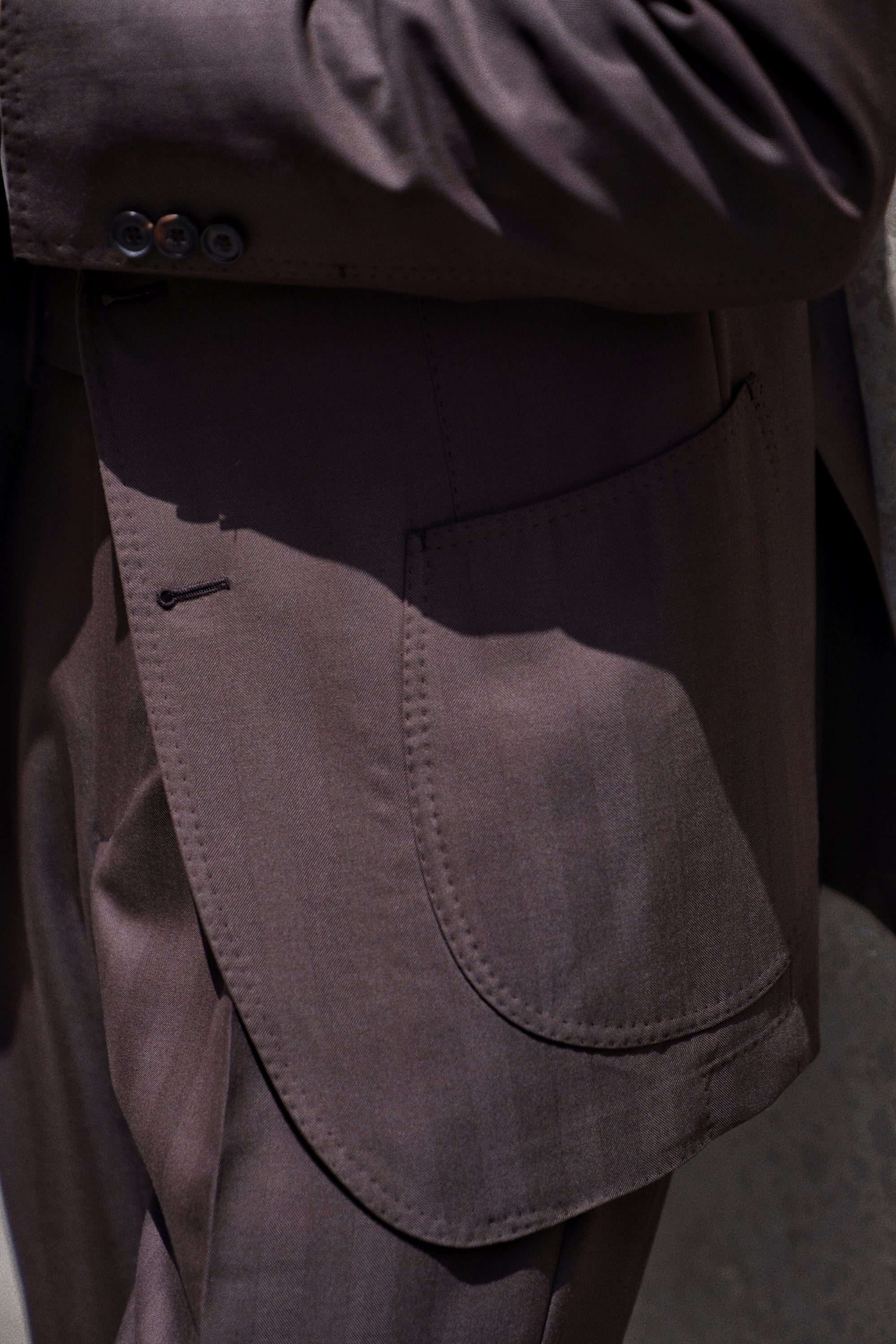 MTO Brown Herringbone 15 Micron 160s Suit #428