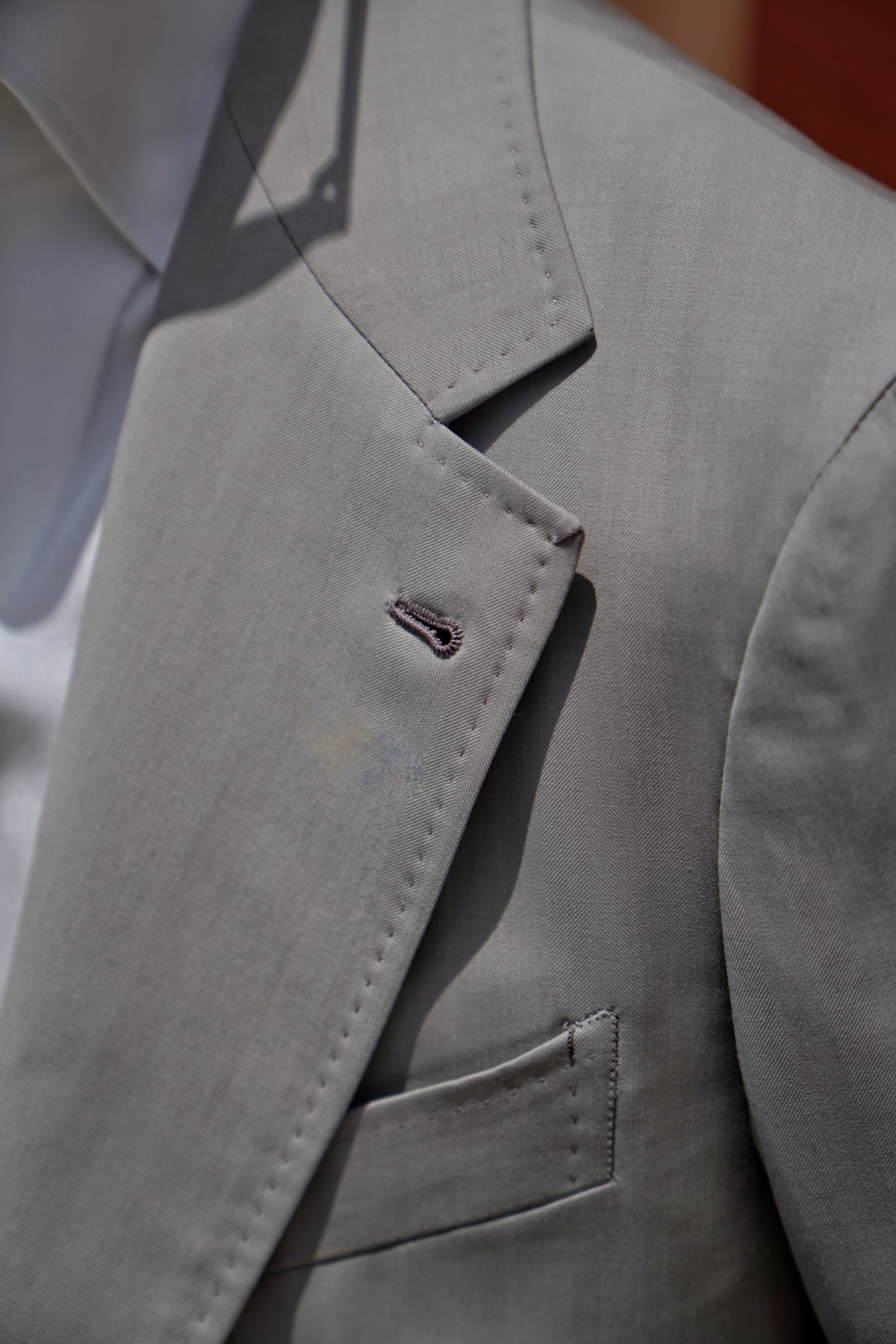 MTO Khaki Herringbone 16 Micron 140s Suit #413