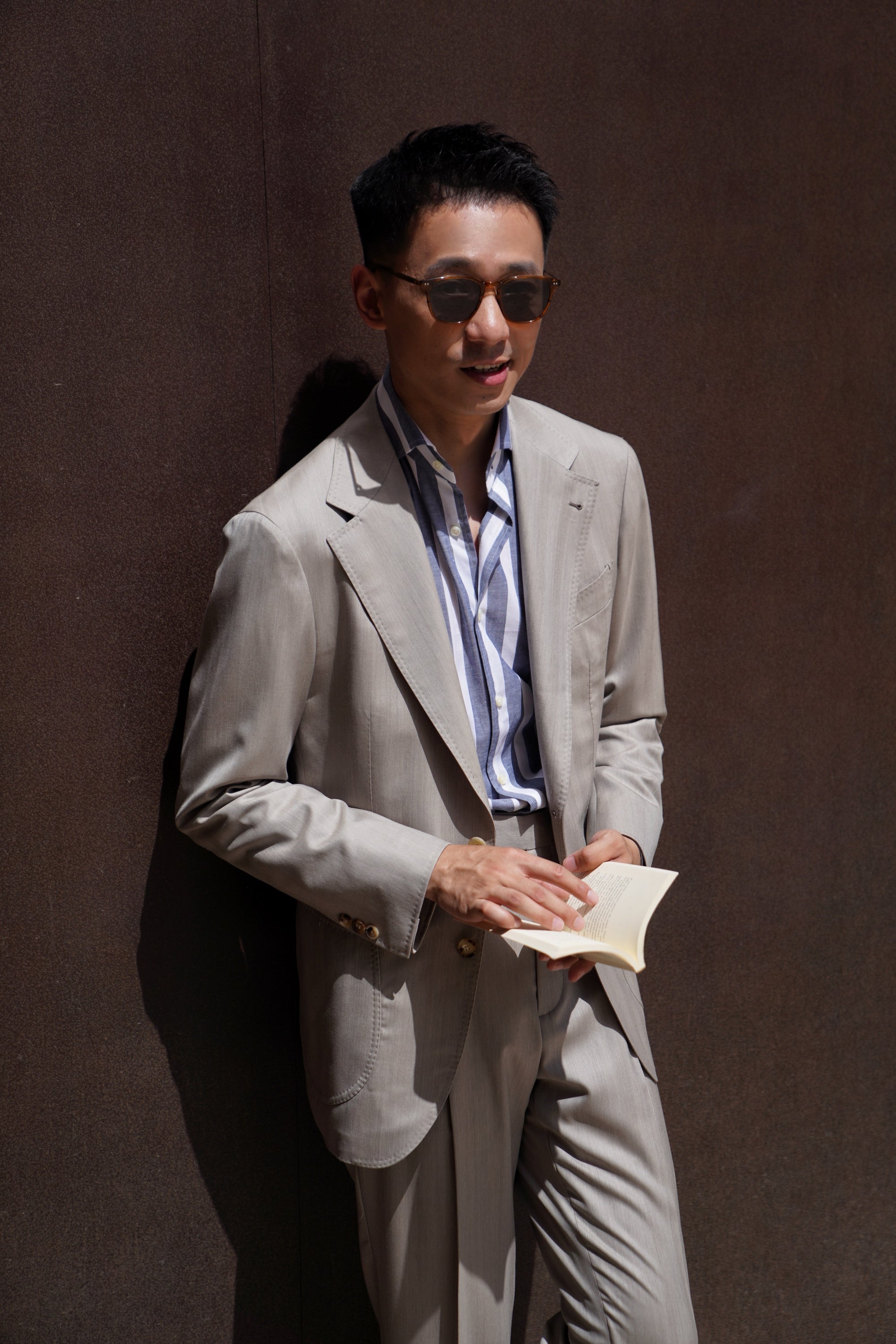 MTO Sand Herringbone 15 Micron 160s Suit #427