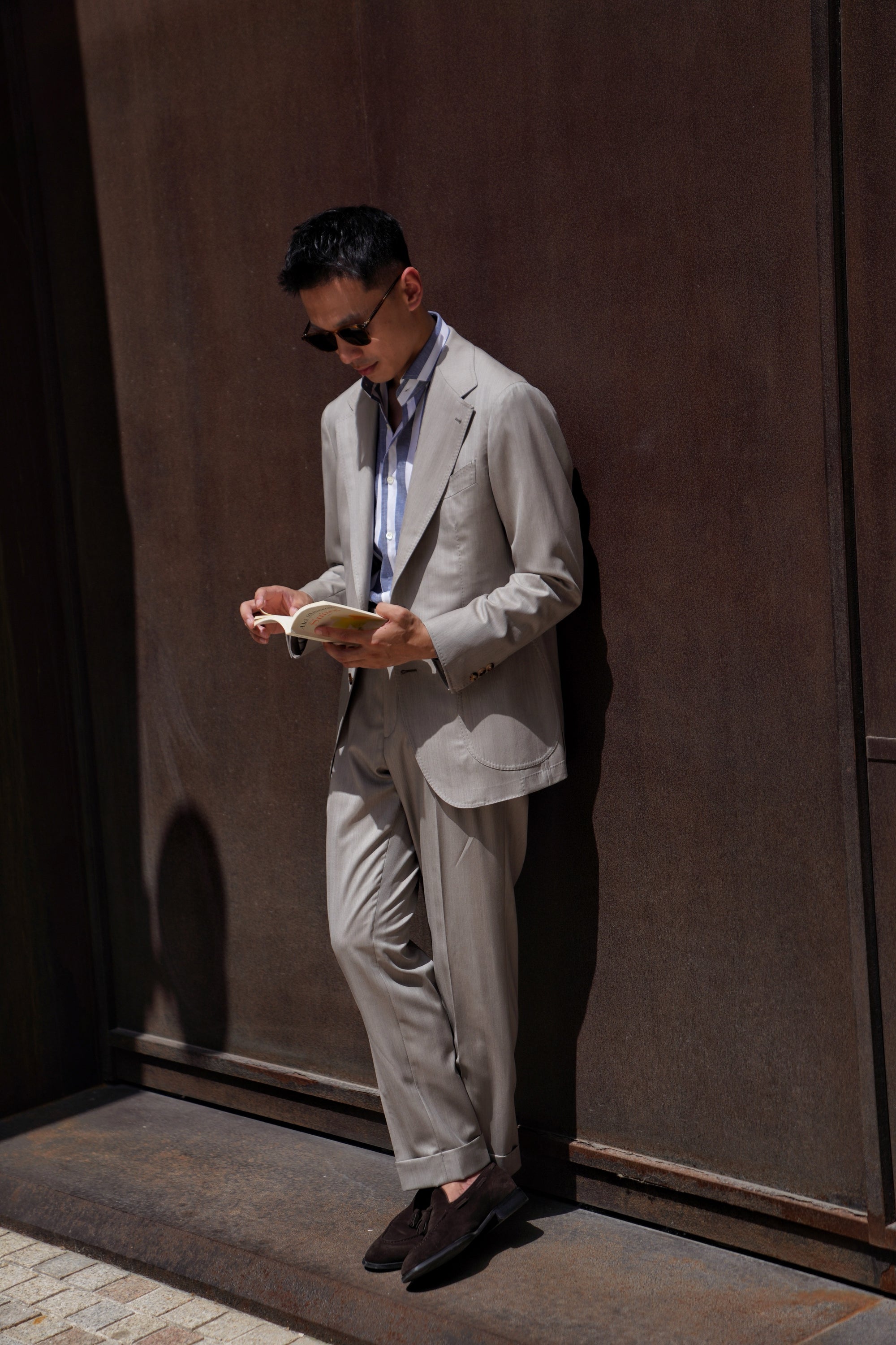 MTO Sand Herringbone 15 Micron 160s Suit #427