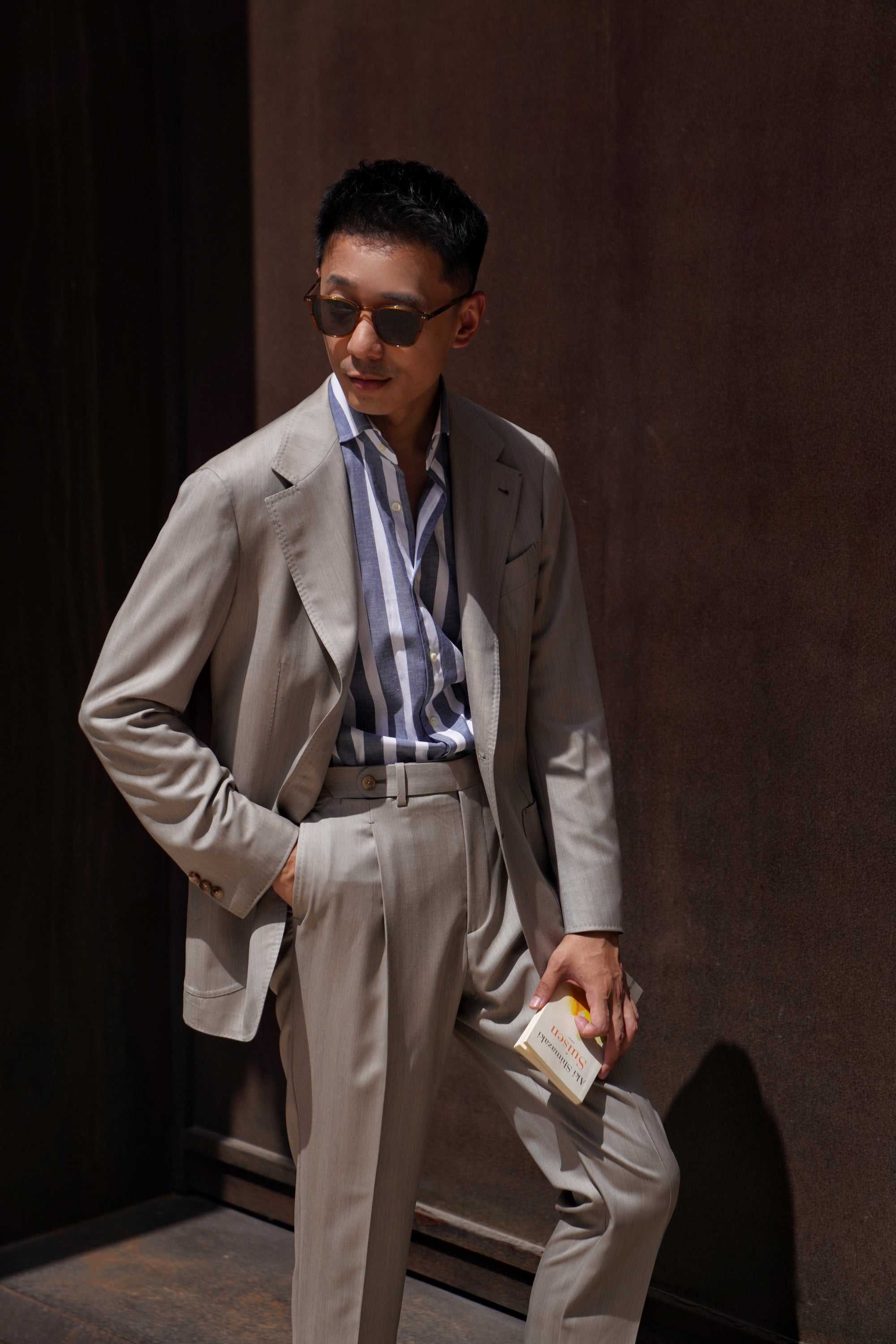 MTO Sand Herringbone 15 Micron 160s Suit #427