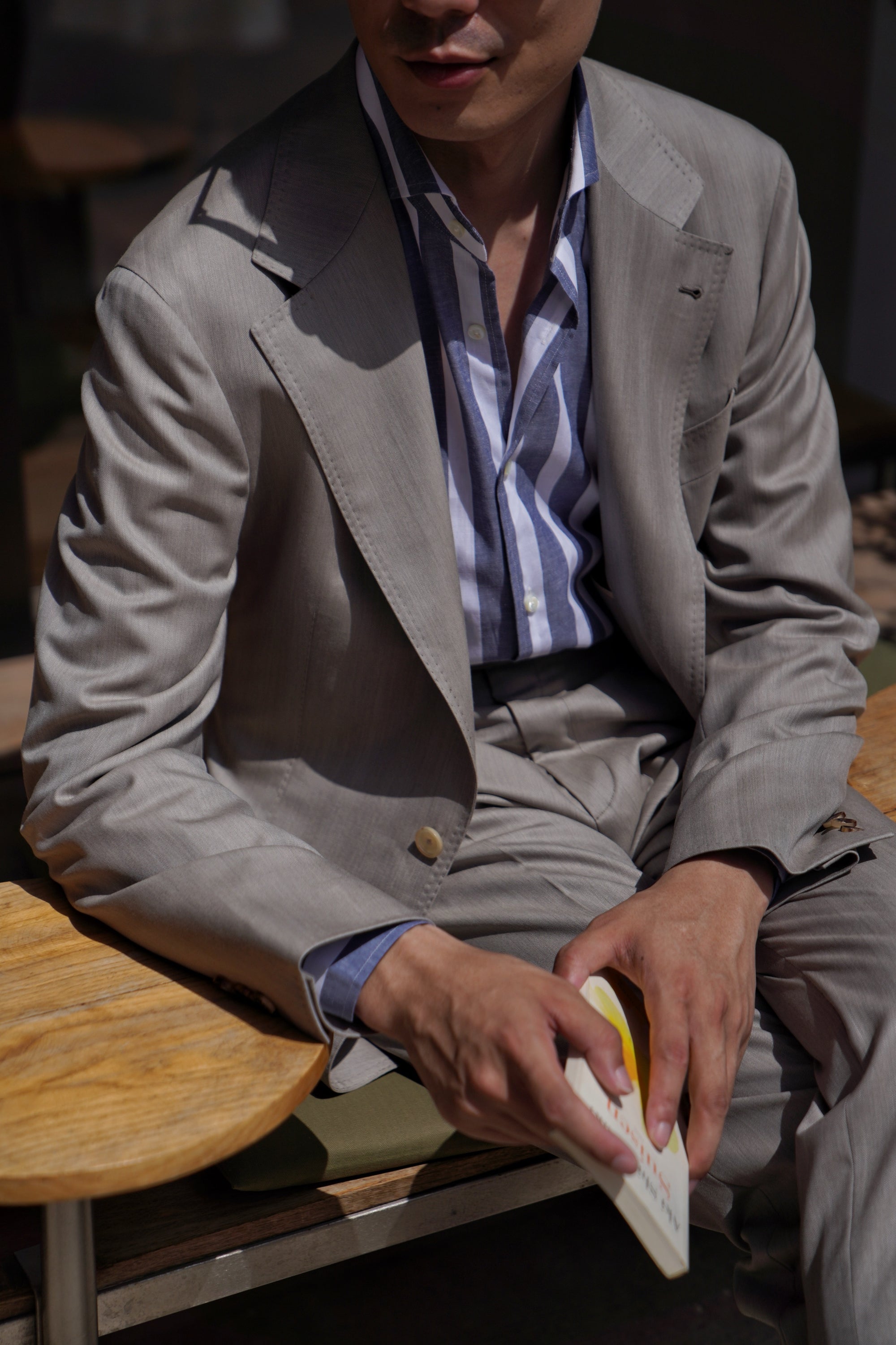 MTO Sand Herringbone 15 Micron 160s Suit #427