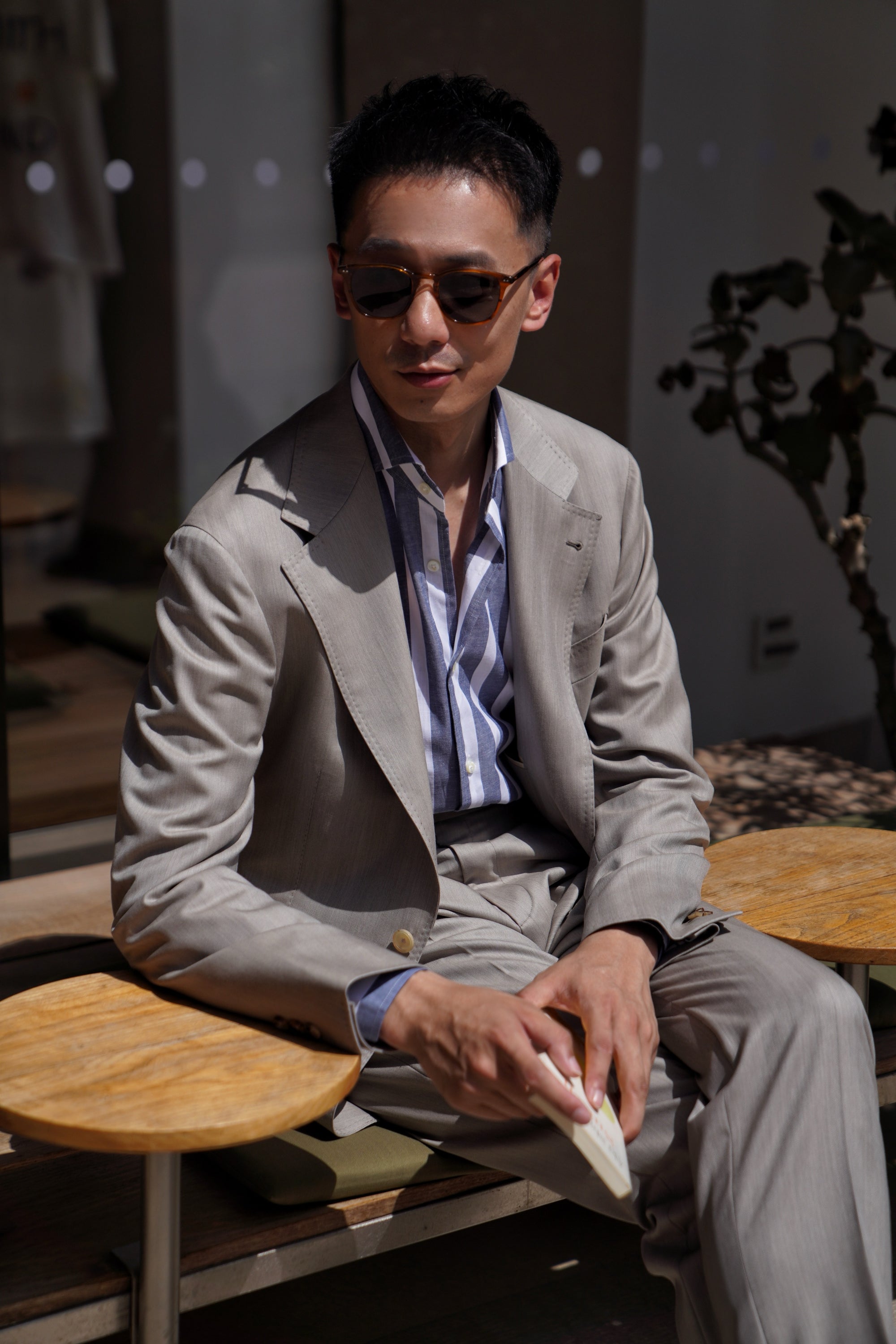 MTO Sand Herringbone 15 Micron 160s Suit #427