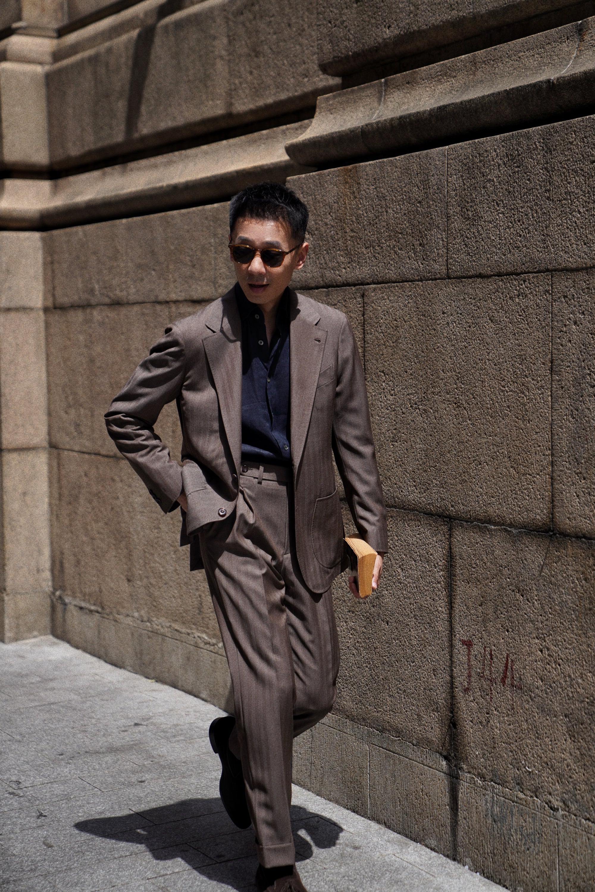 MTO Rusty Herringbone 16 Micron 140s Suit #414