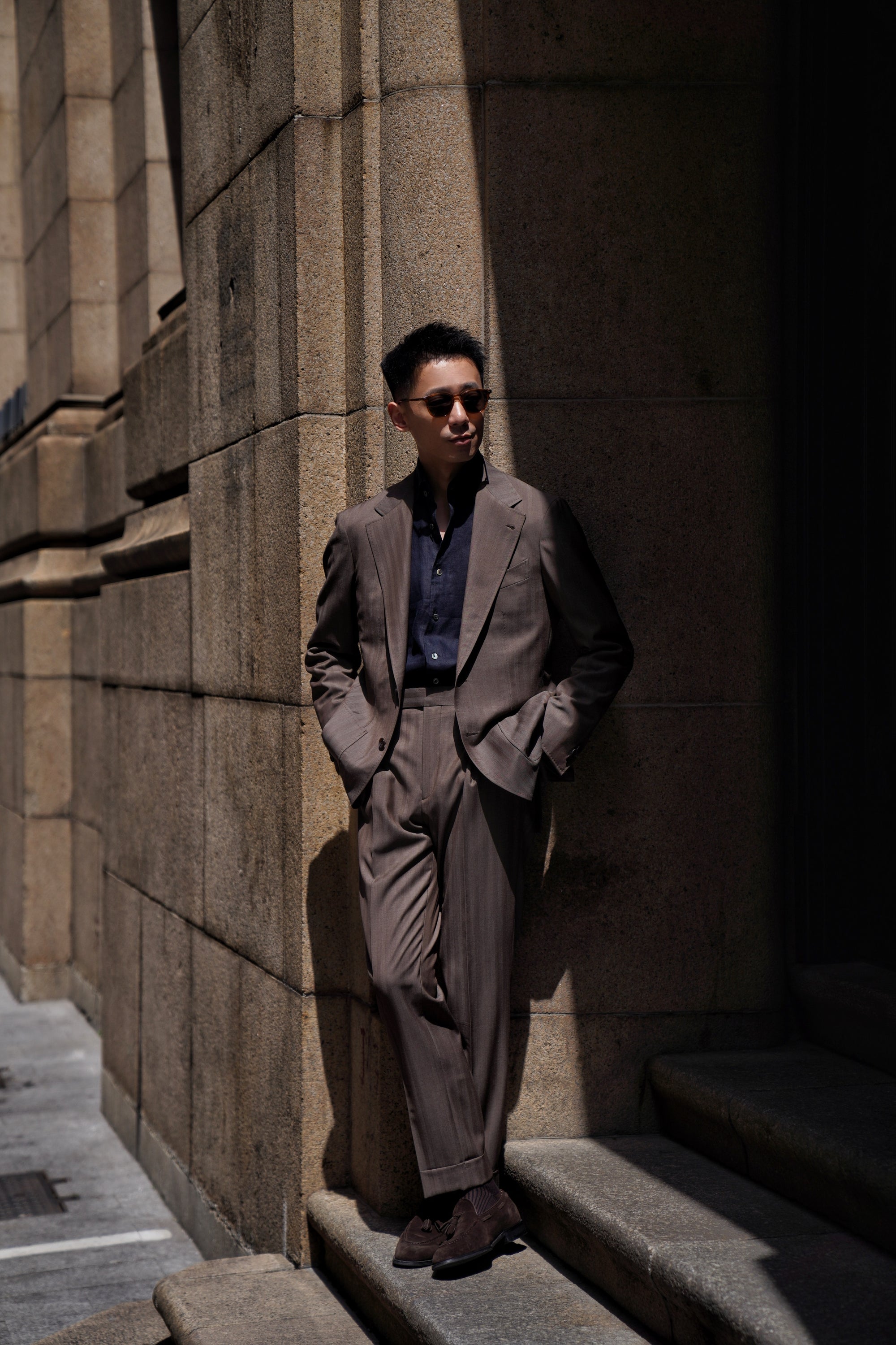 MTO Rusty Herringbone 16 Micron 140s Suit #414