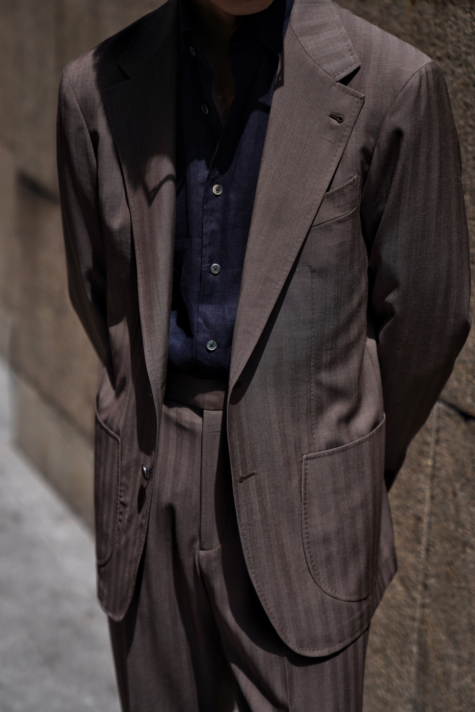 MTO Rusty Herringbone 16 Micron 140s Suit #414