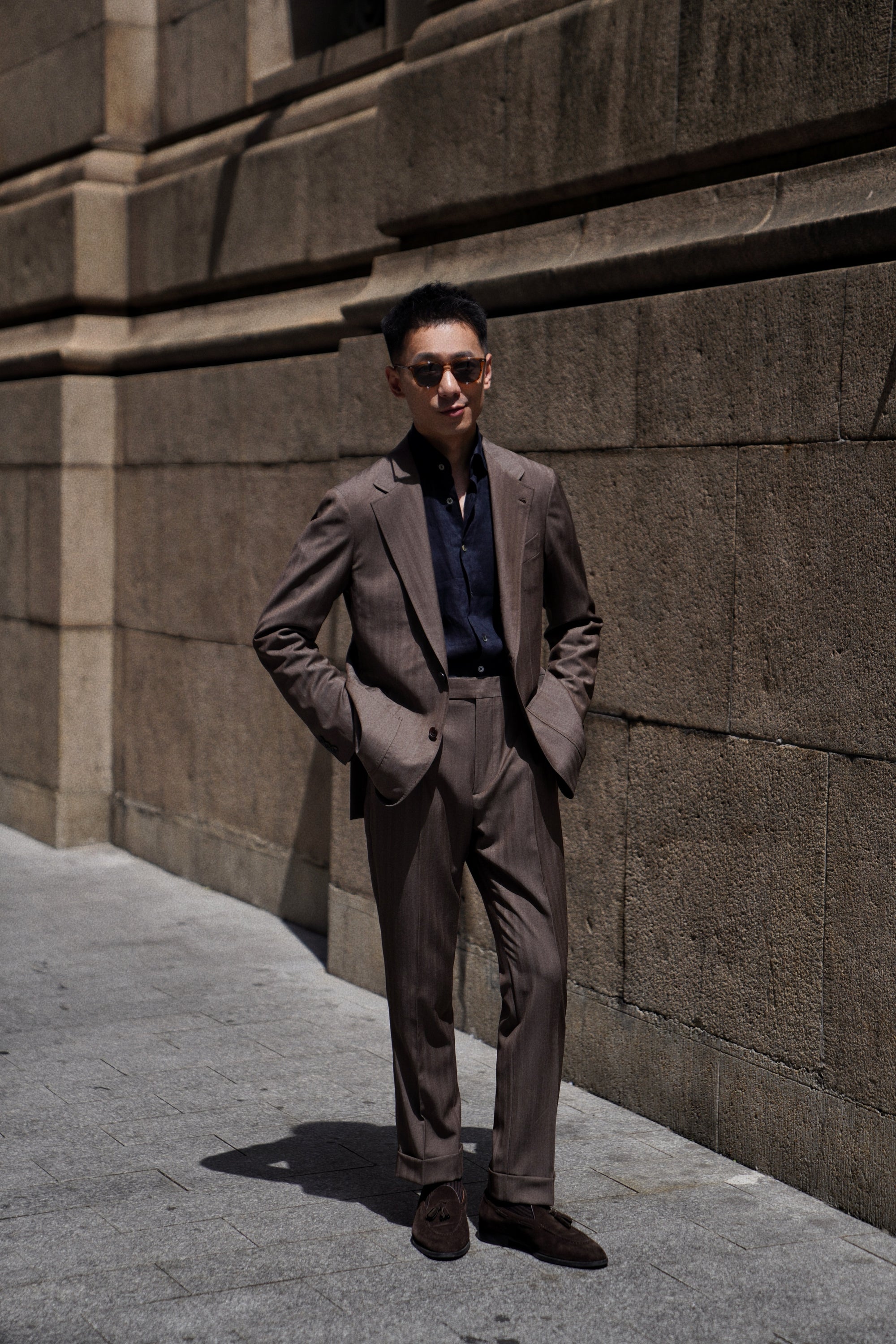 MTO Rusty Herringbone 16 Micron 140s Suit #414