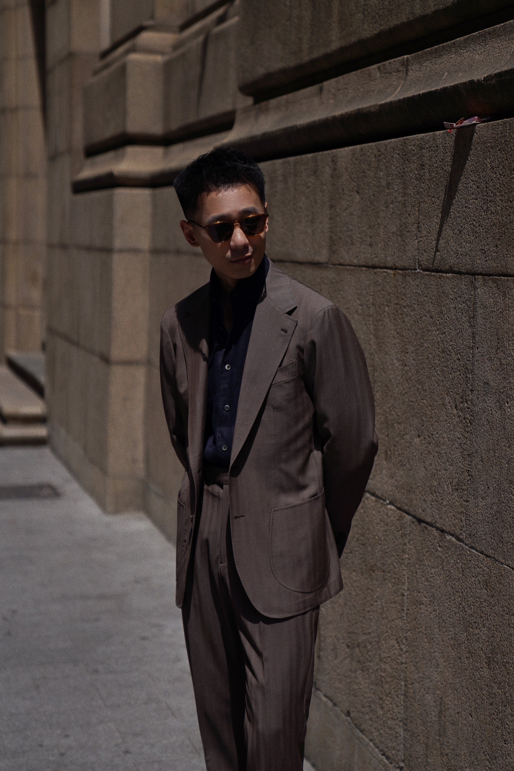 MTO Rusty Herringbone 16 Micron 140s Suit #414