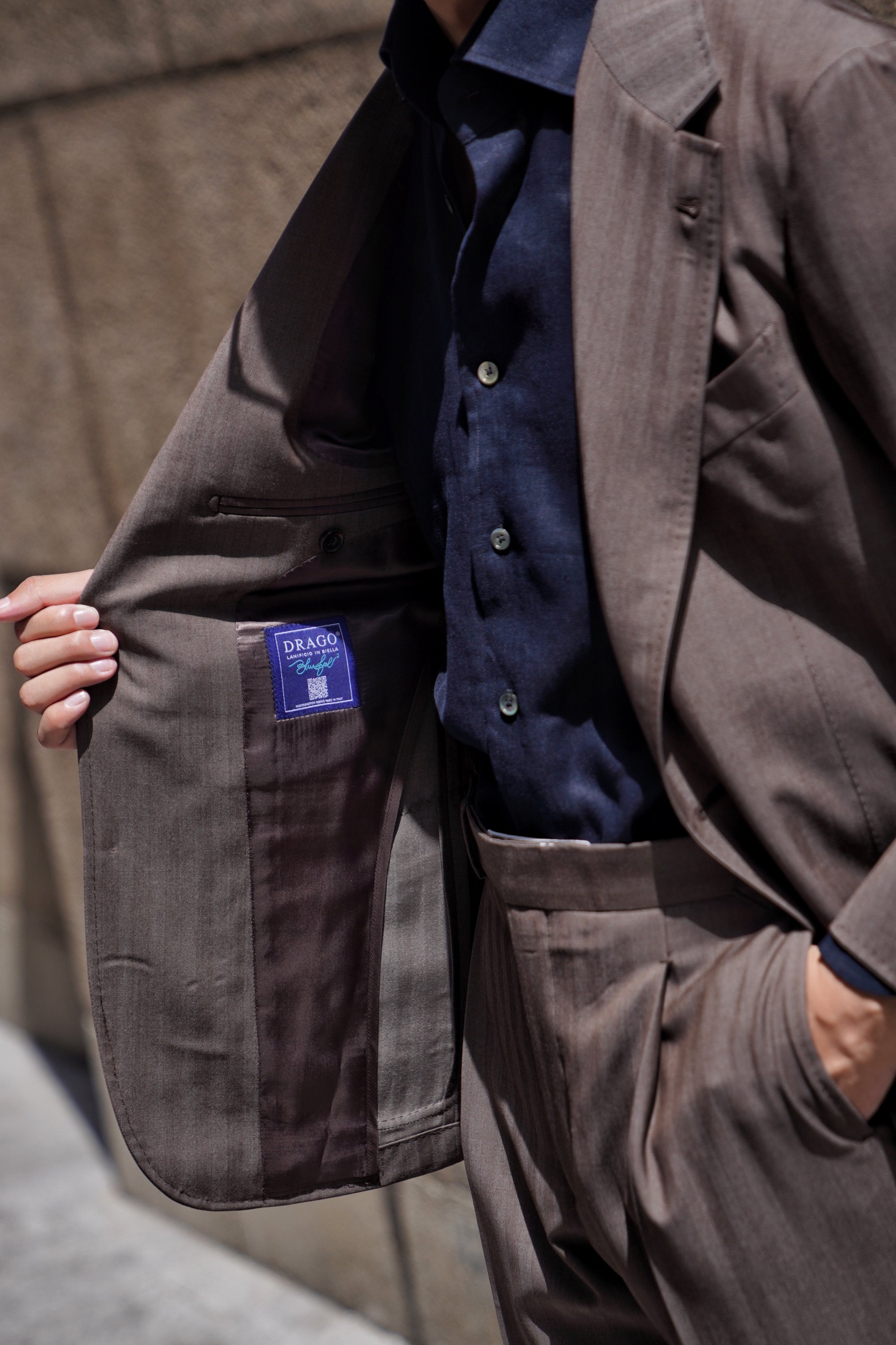 MTO Rusty Herringbone 16 Micron 140s Suit #414