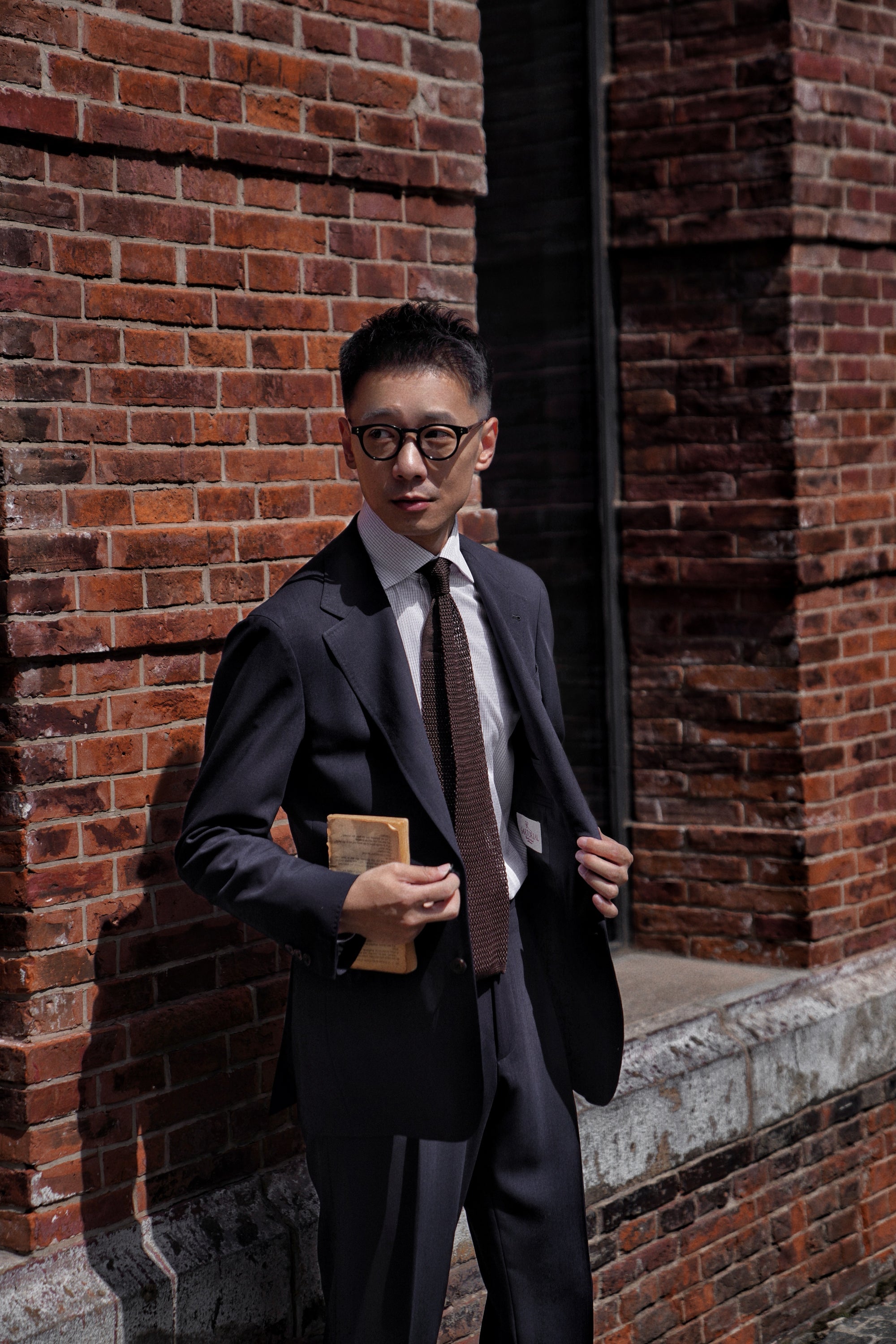 MTO Dark Navy Hightwist 16 Micron 140s Suit #412