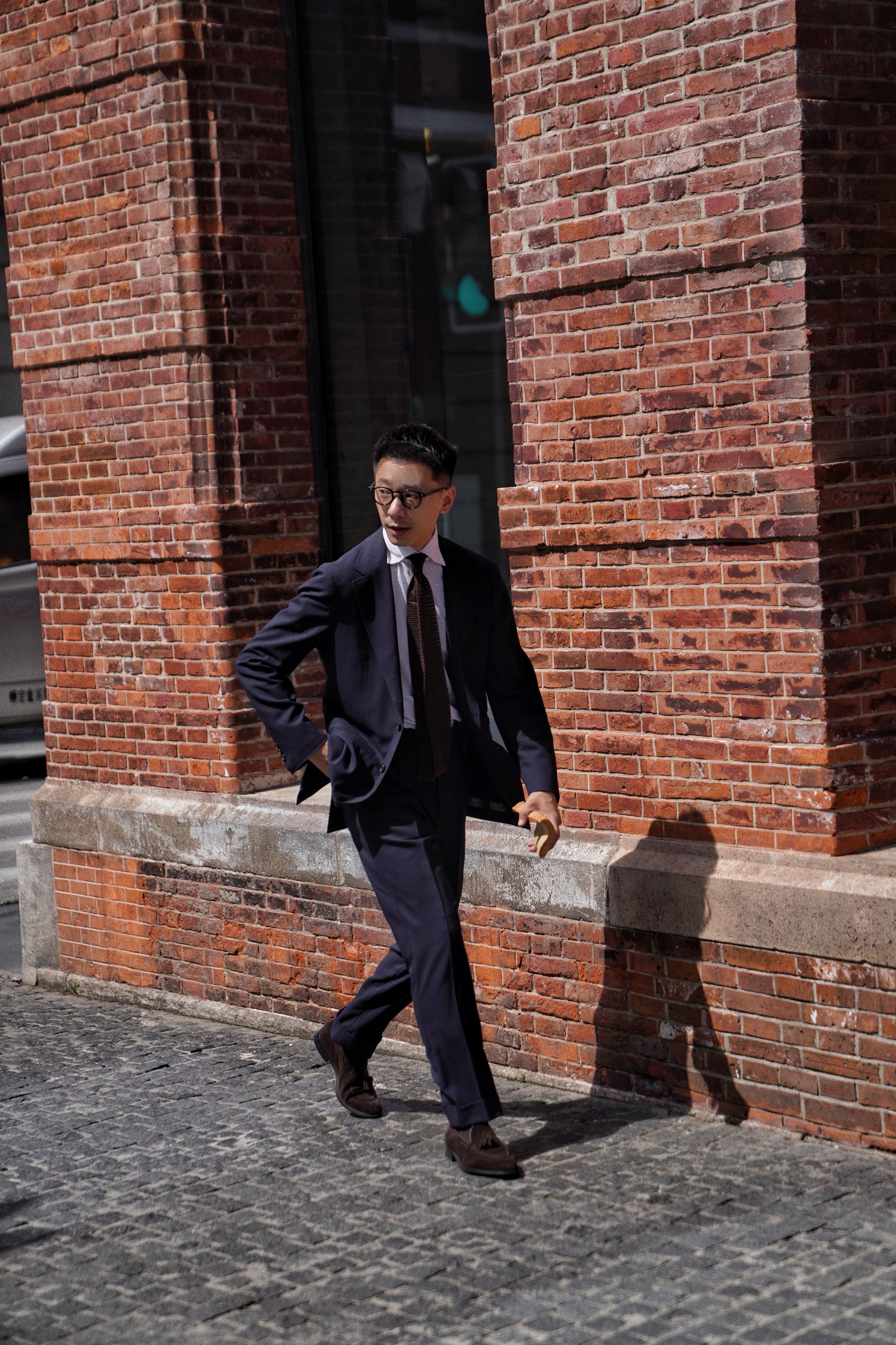 MTO Dark Navy Hightwist 16 Micron 140s Suit #412