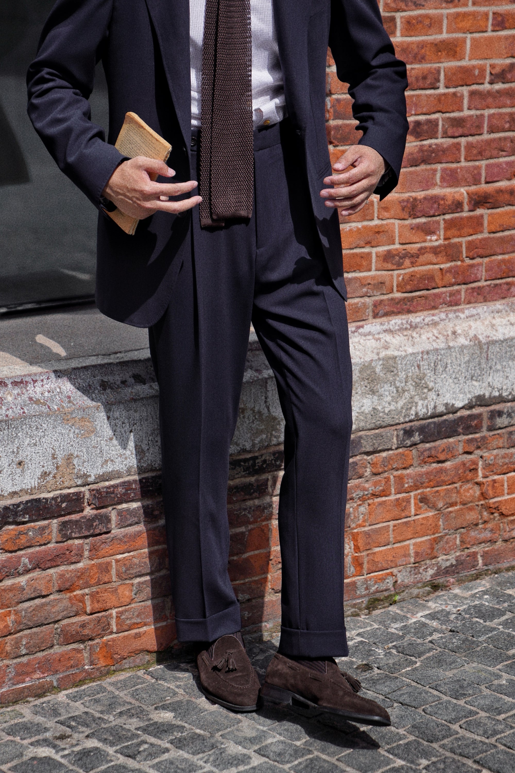 MTO Dark Navy Hightwist 16 Micron 140s Suit #412