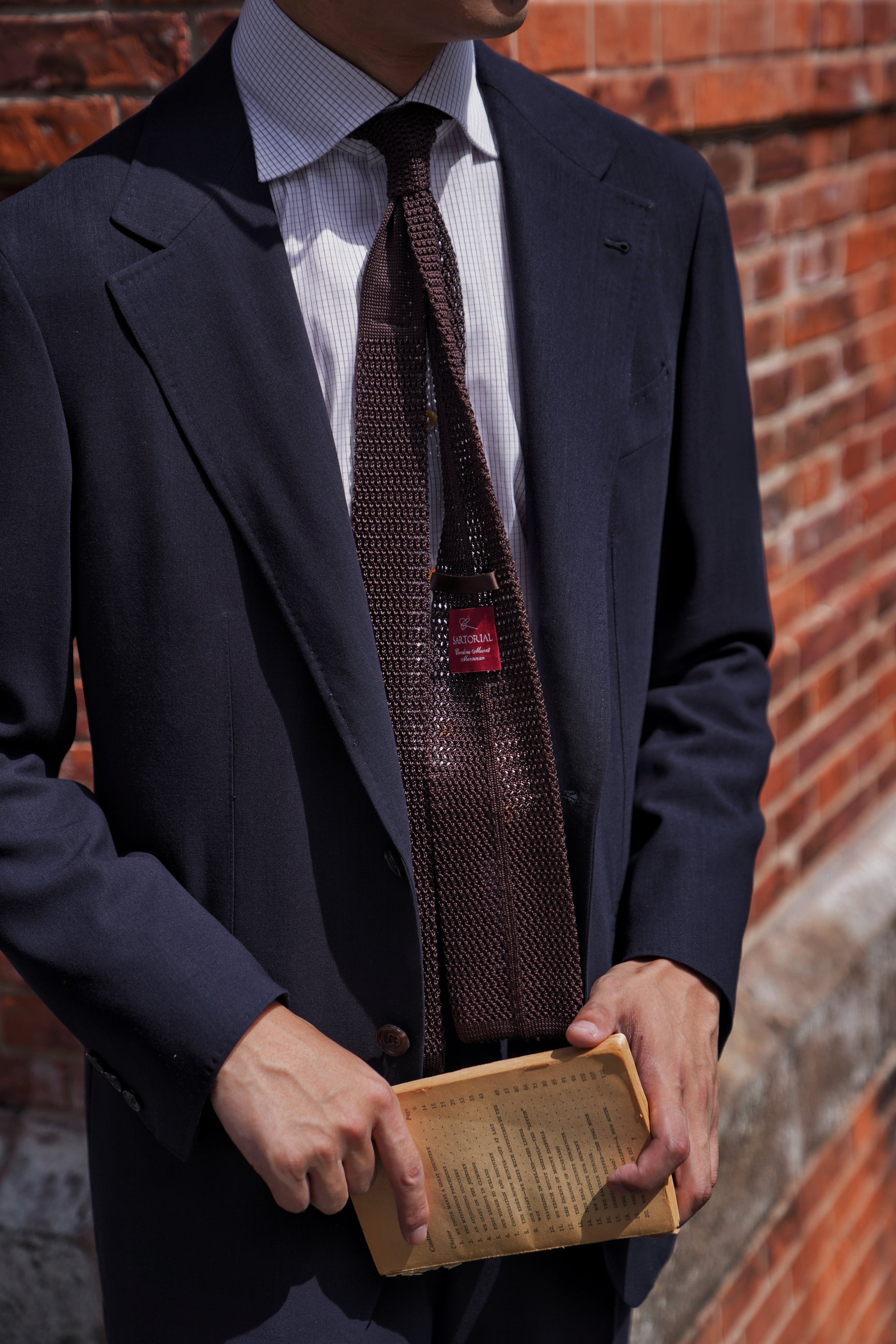 MTO Dark Navy Hightwist 16 Micron 140s Suit #412
