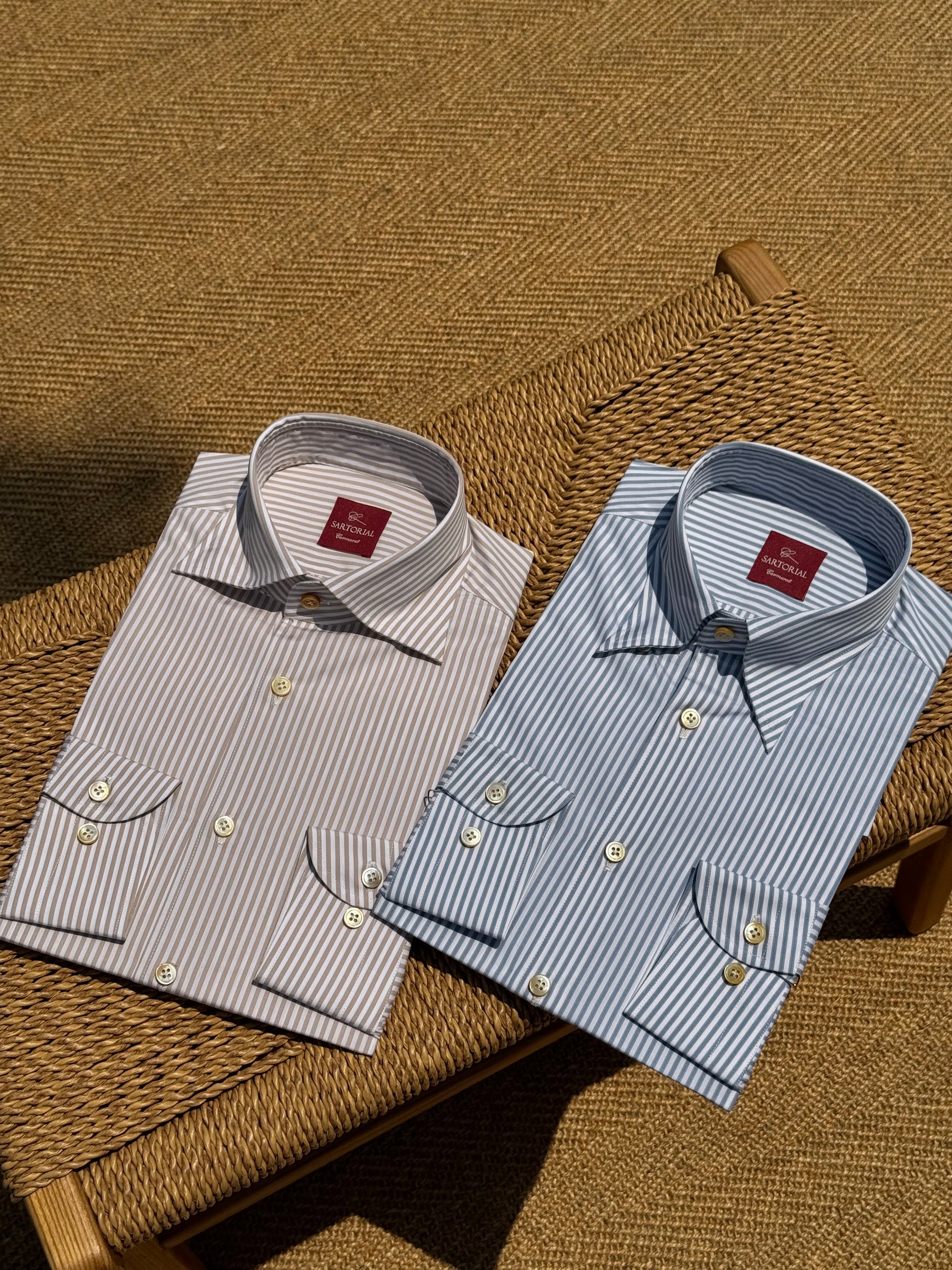 MTO Hand-stitched Stripe Shirt #47 #48