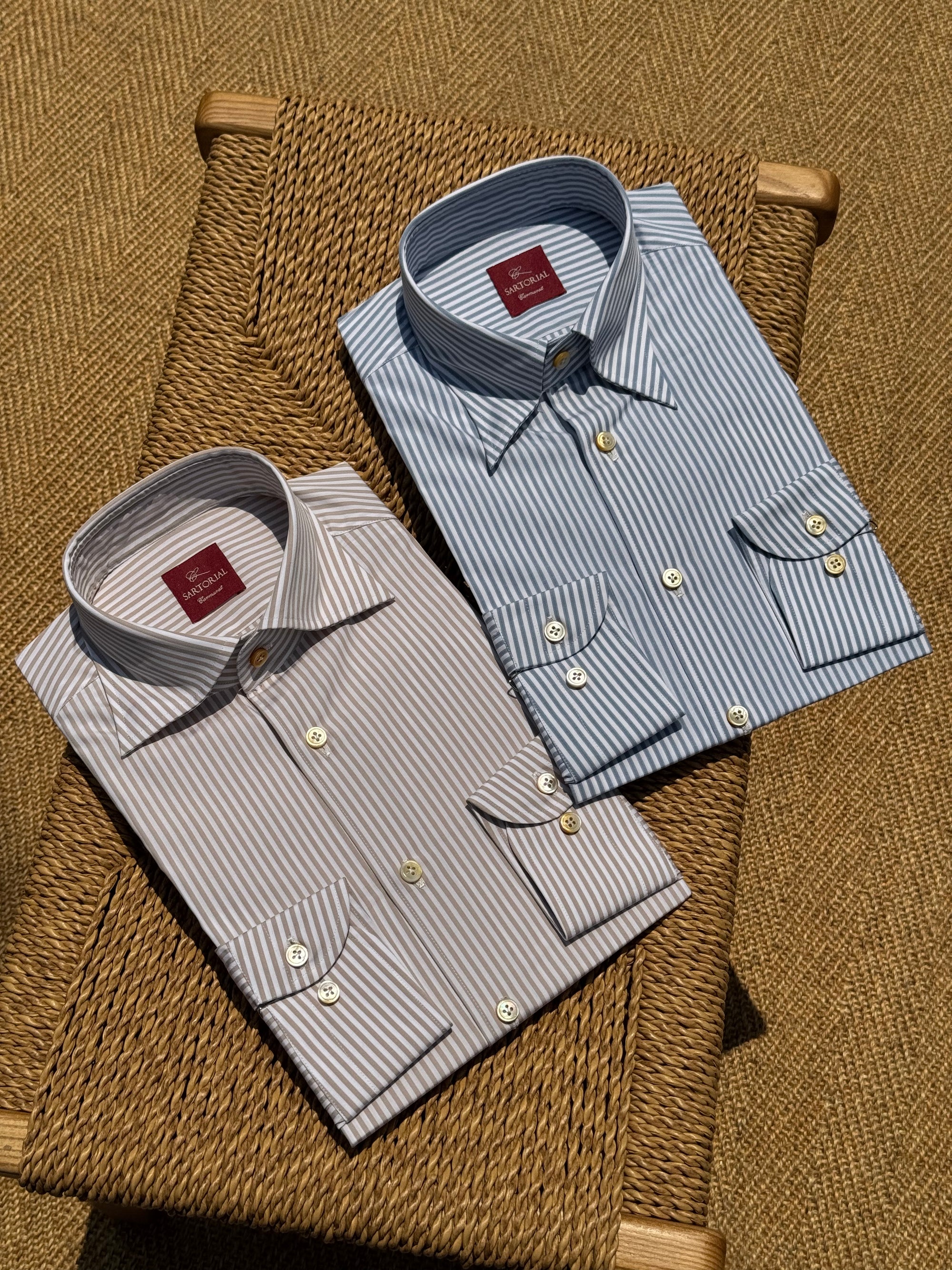 MTO Hand-stitched Stripe Shirt #47 #48