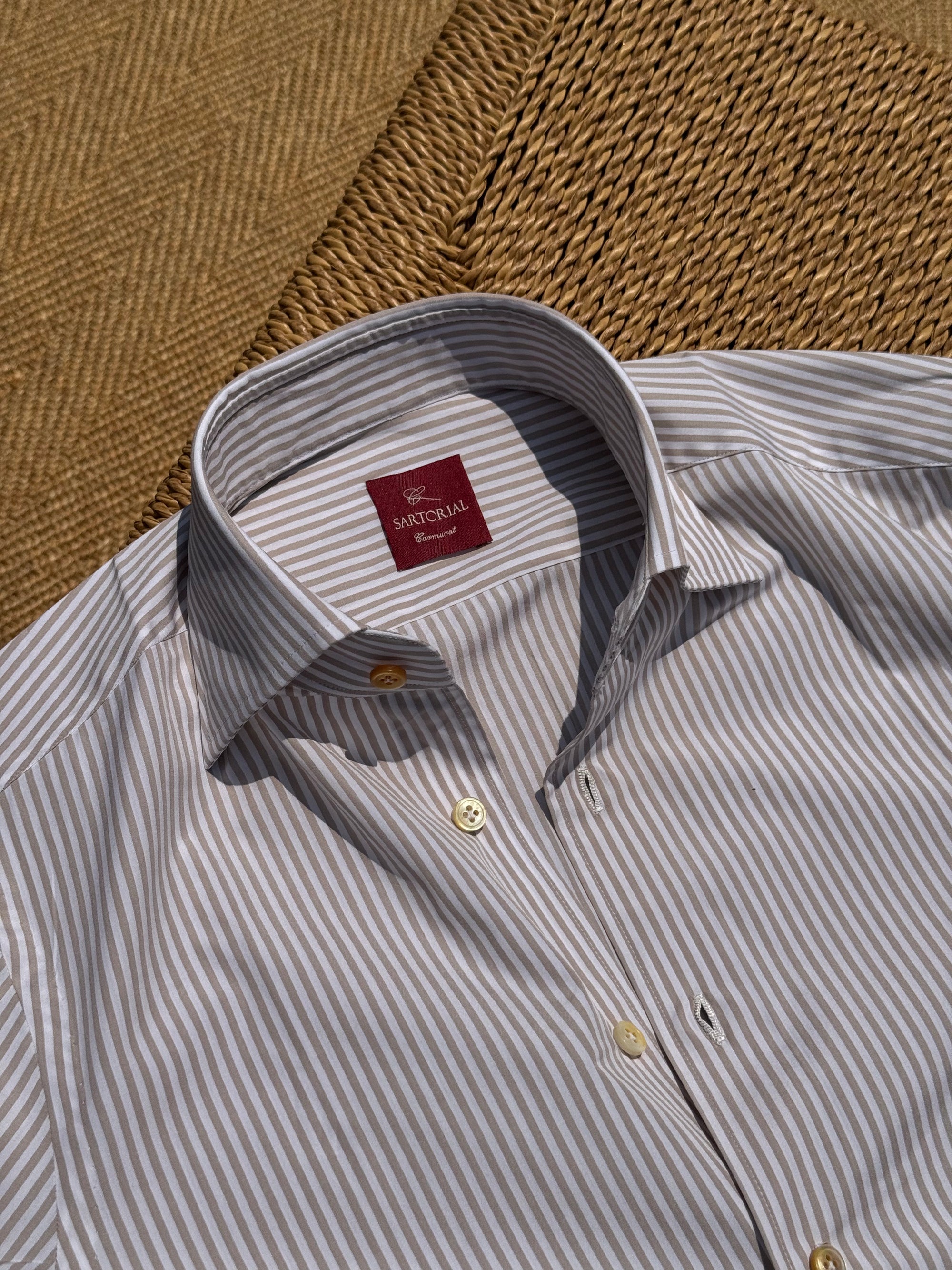MTO Hand-stitched Stripe Shirt #47 #48