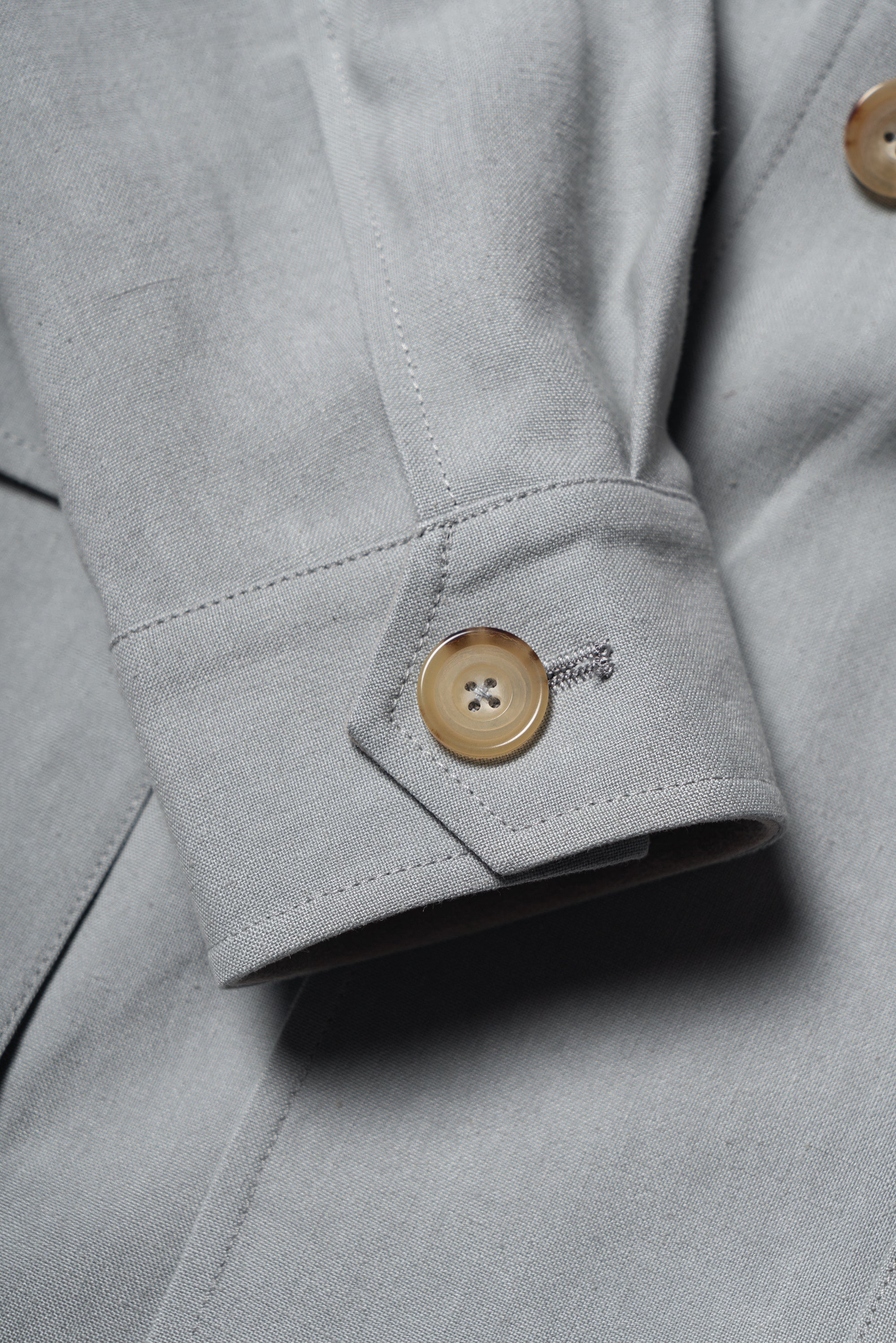 MTO Fog Blue Linen Teba Jacket