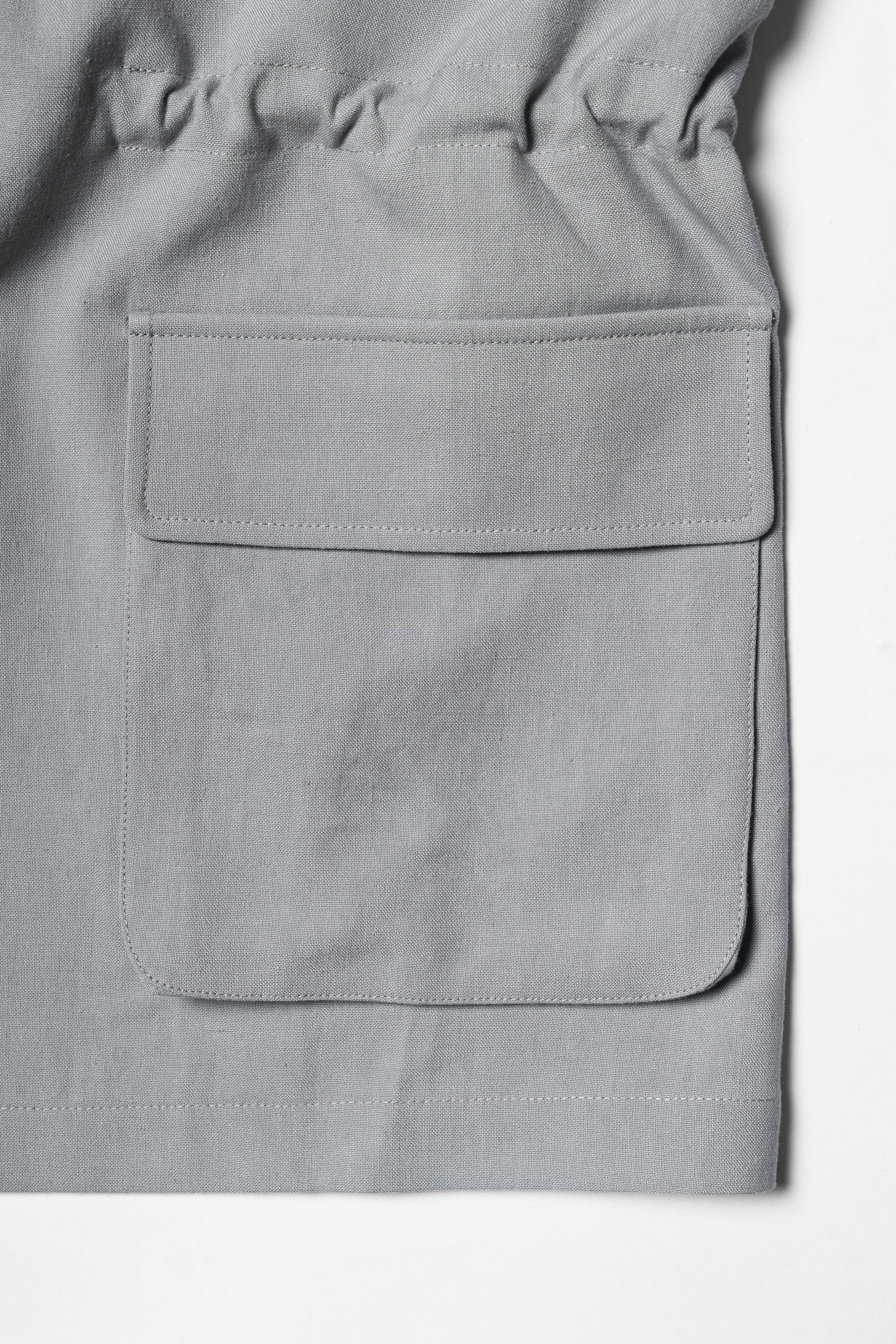 MTO Fog Blue Linen Teba Jacket