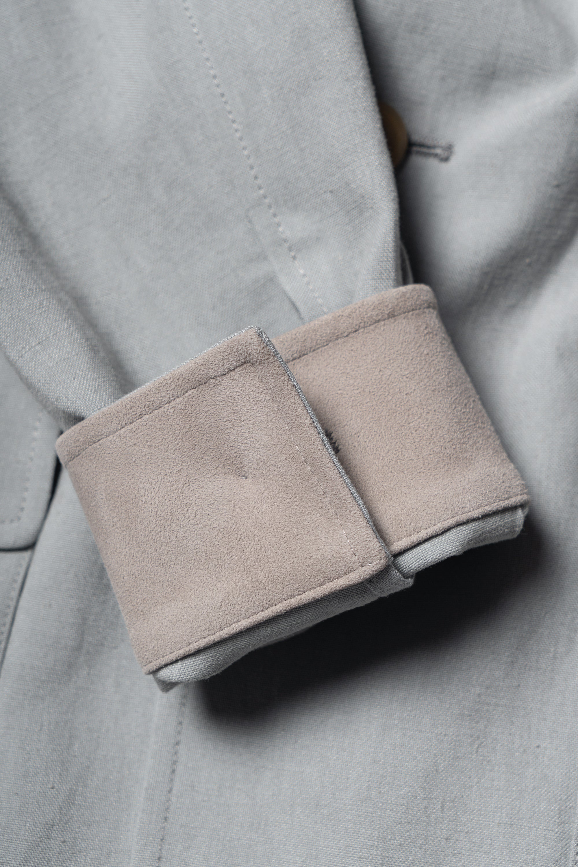 MTO Fog Blue Linen Teba Jacket