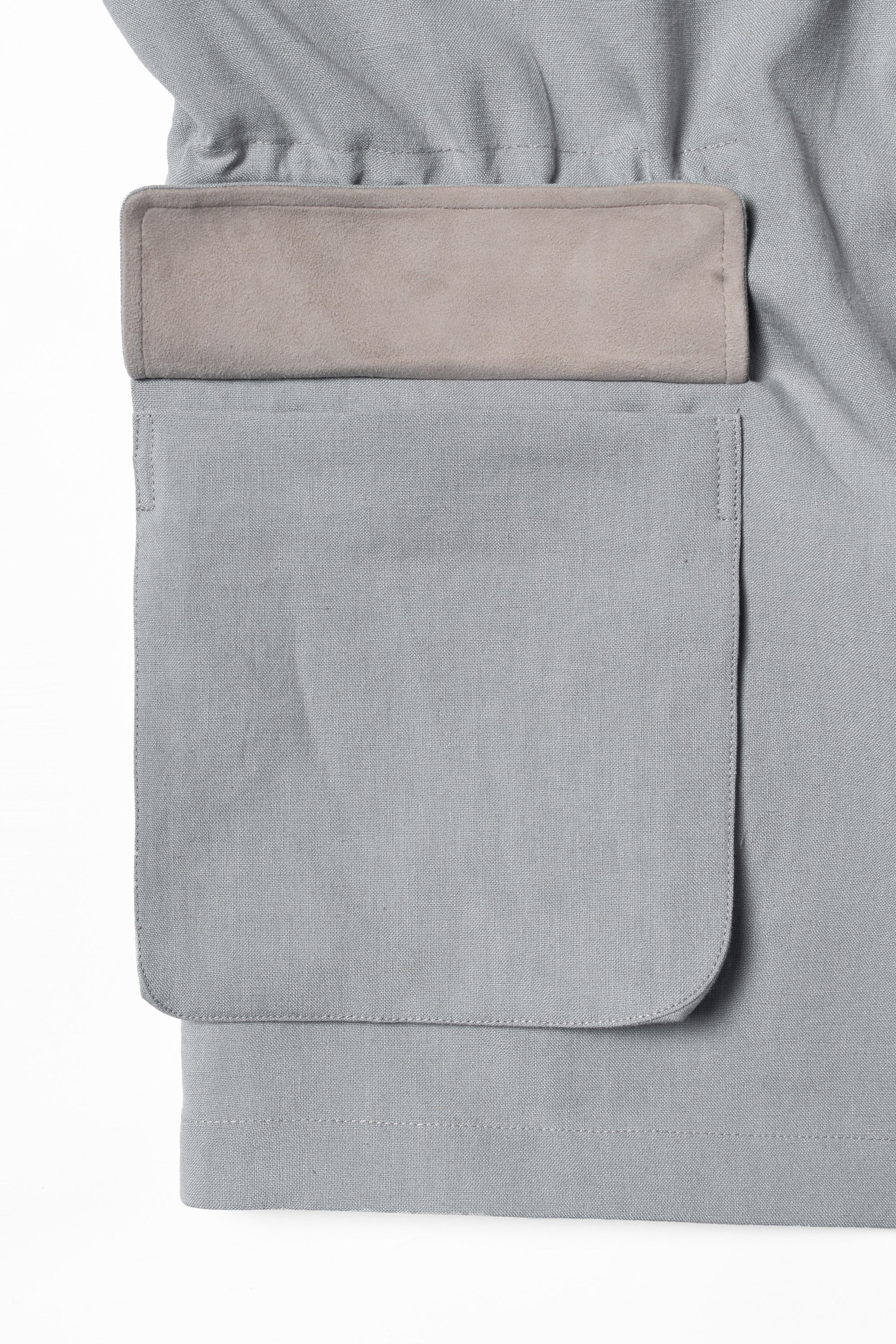 MTO Fog Blue Linen Teba Jacket