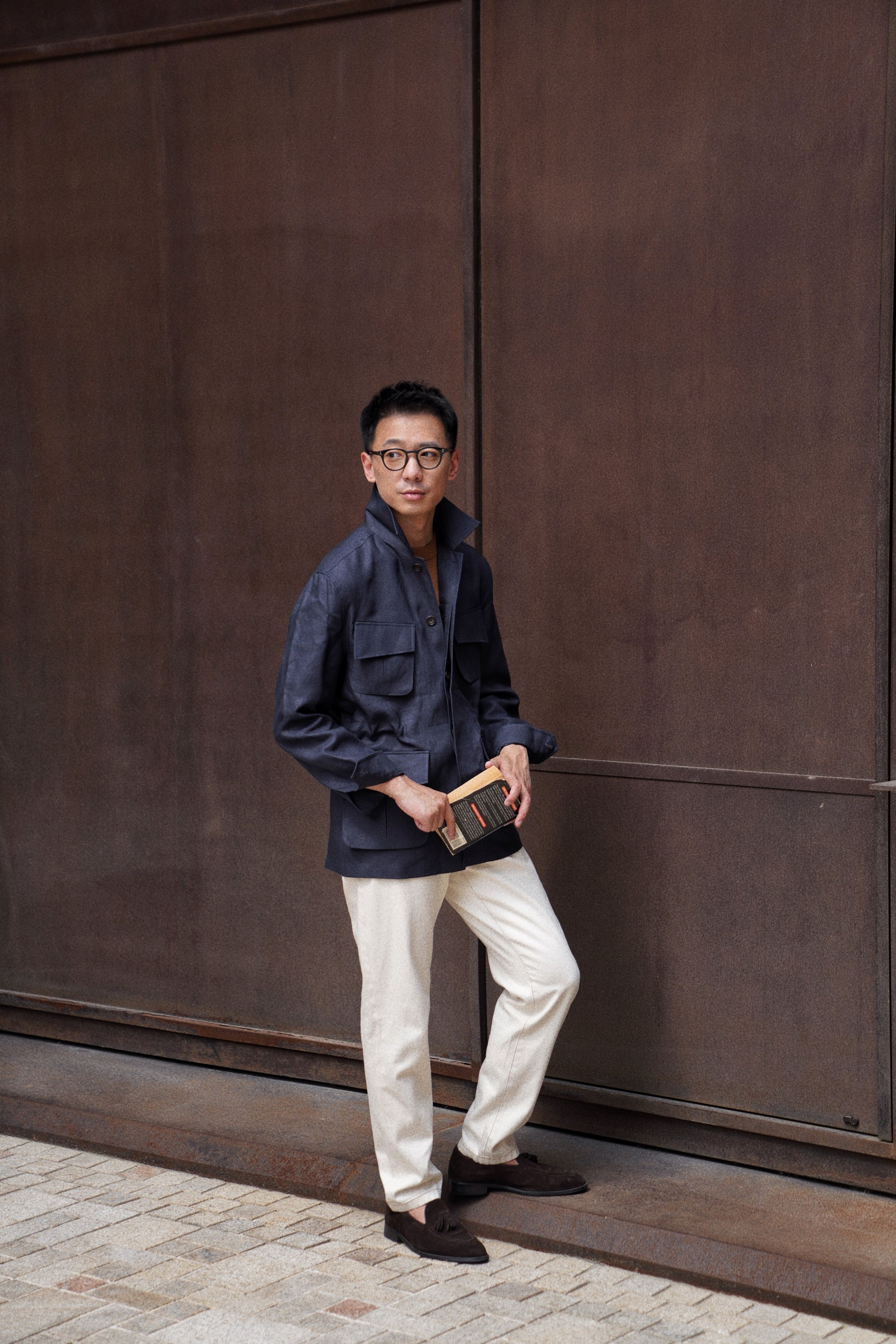 MTO Ink Blue Irish Linen M42 Jacket