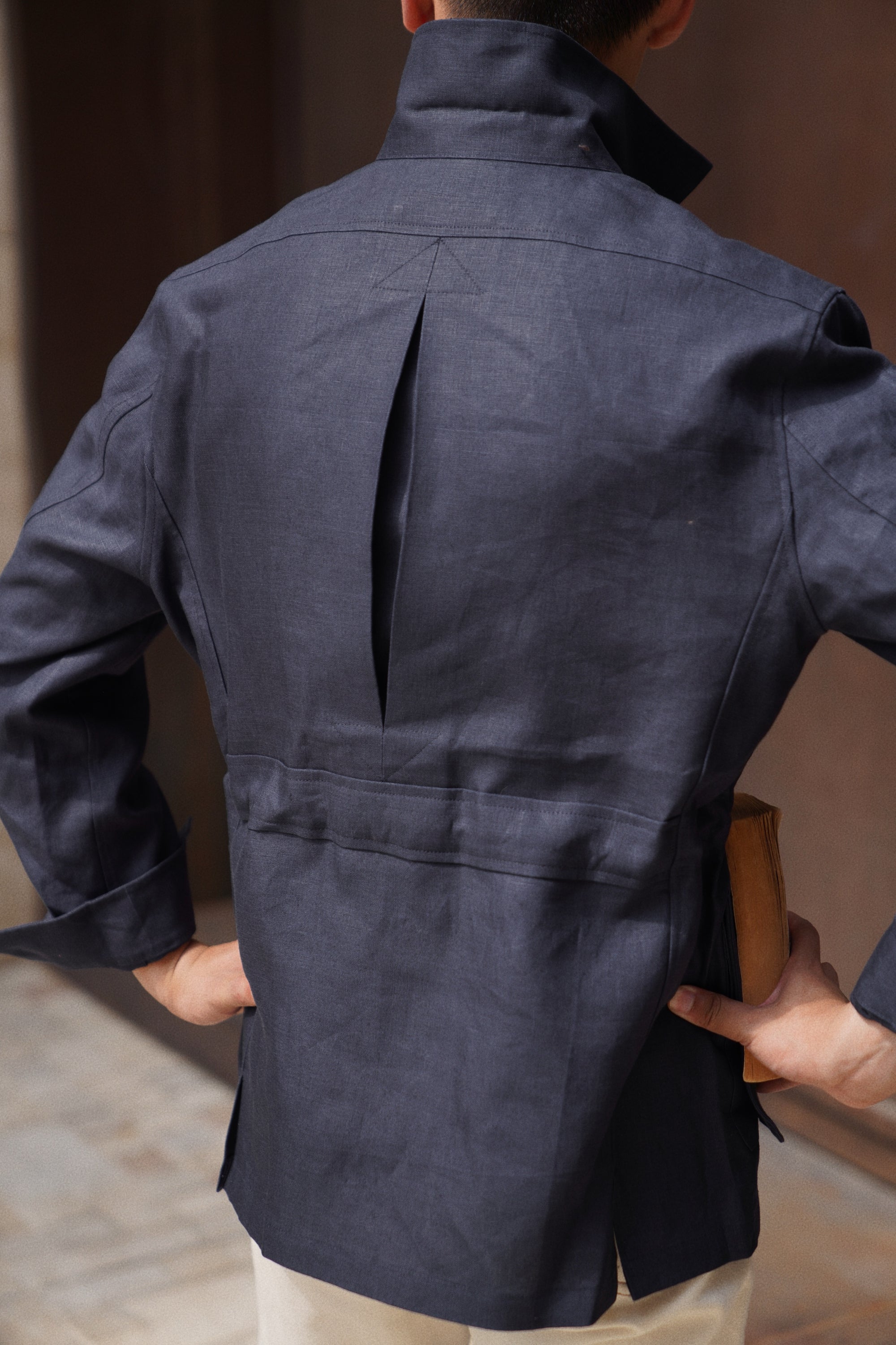 MTO Ink Blue Irish Linen M42 Jacket