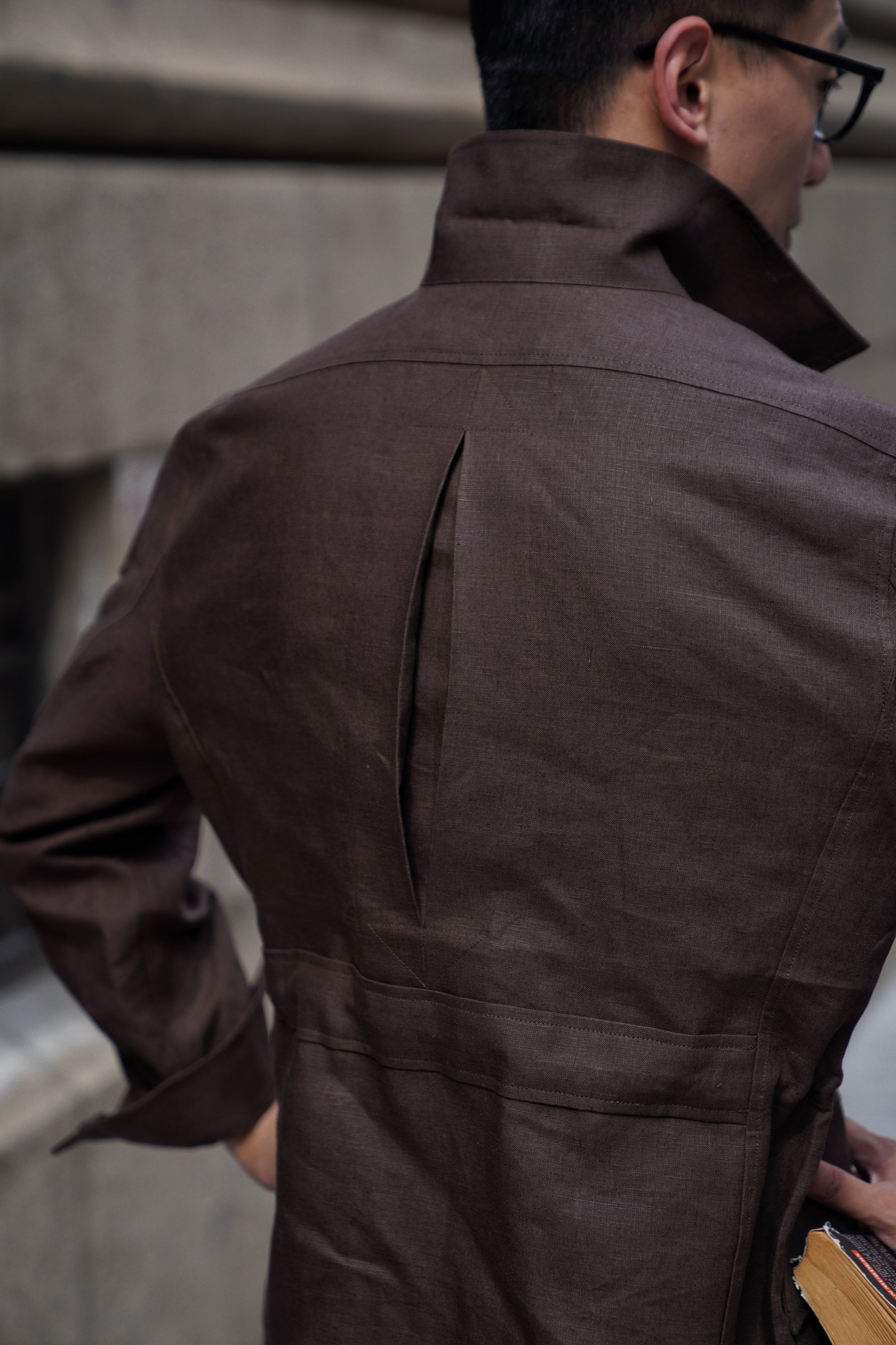 MTO Dark Brown Irish Linen M42 Jacket