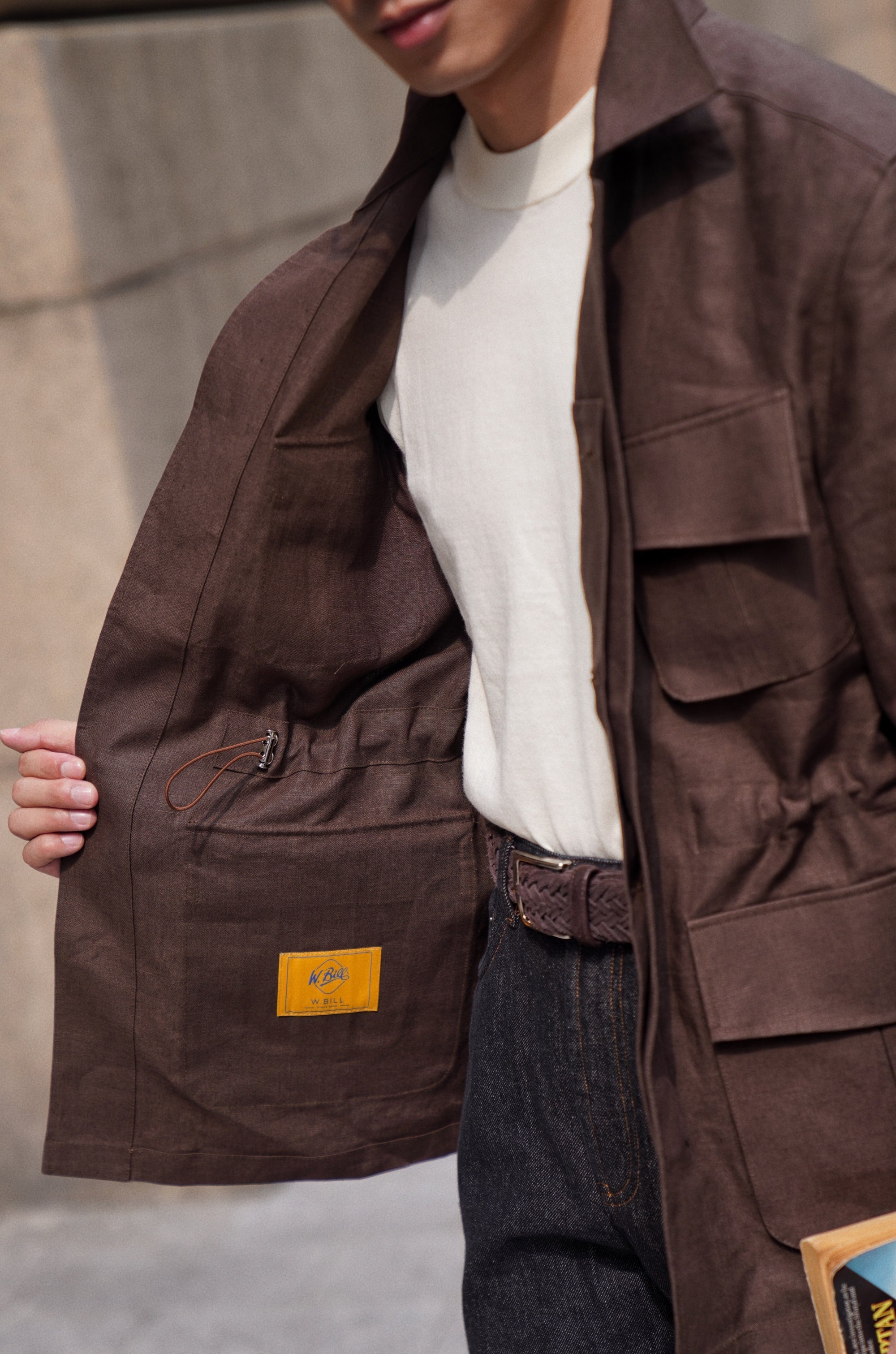 MTO Dark Brown Irish Linen M42 Jacket