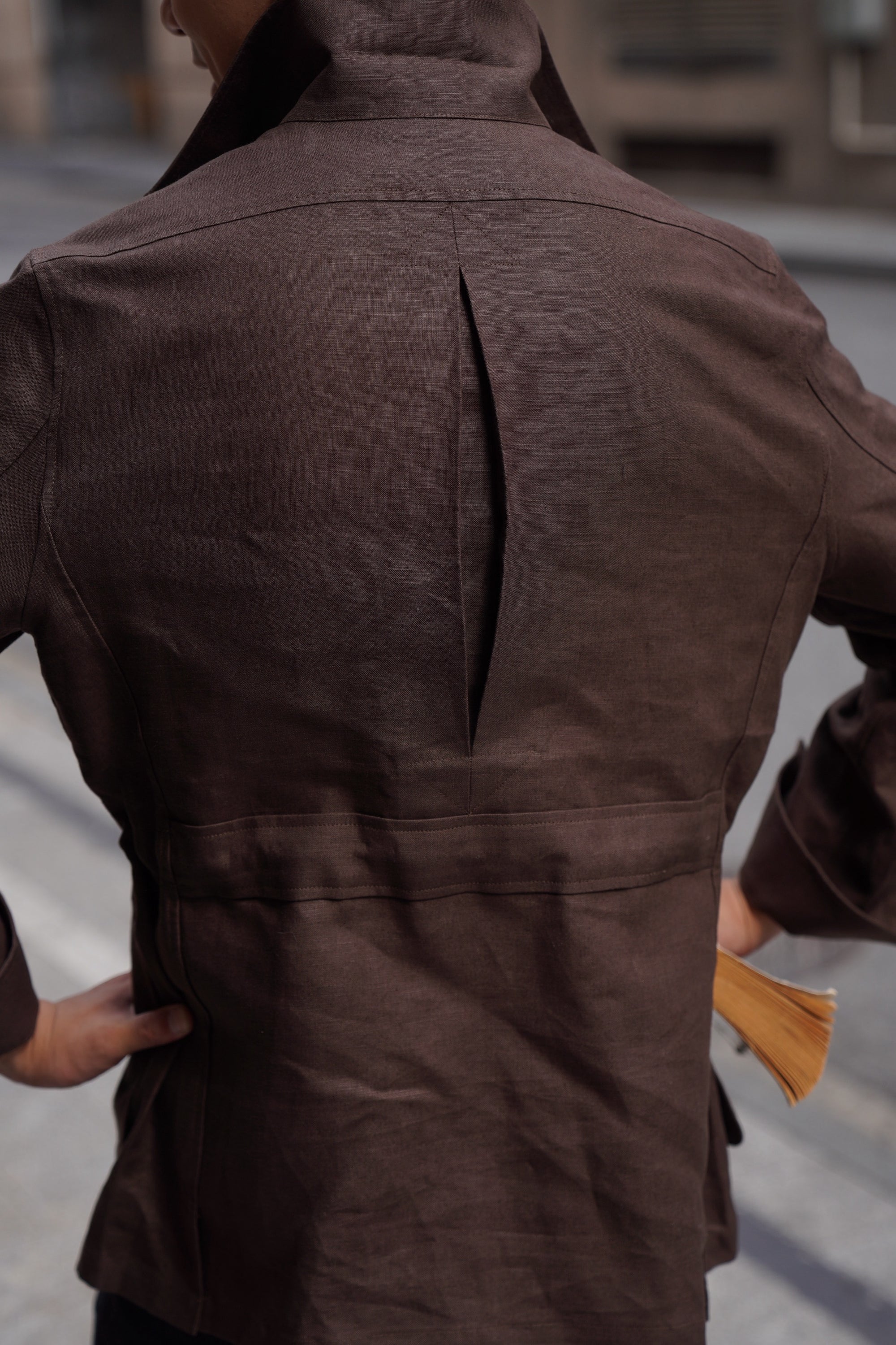 MTO Dark Brown Irish Linen M42 Jacket