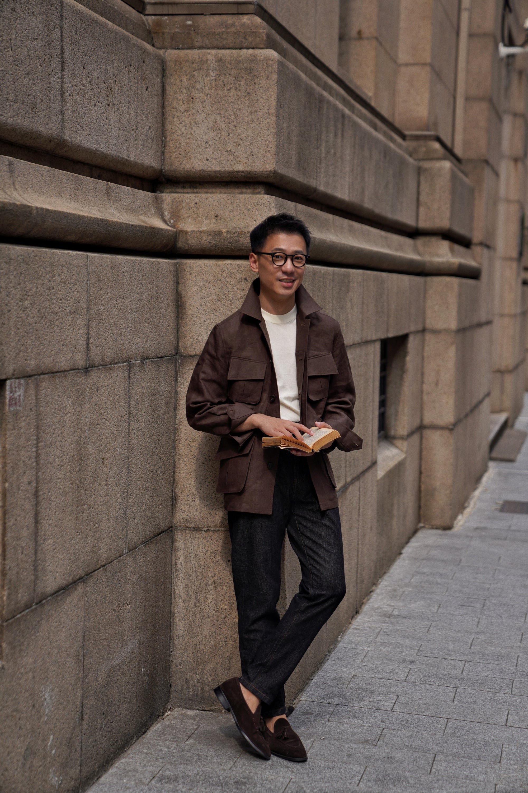 MTO Dark Brown Irish Linen M42 Jacket