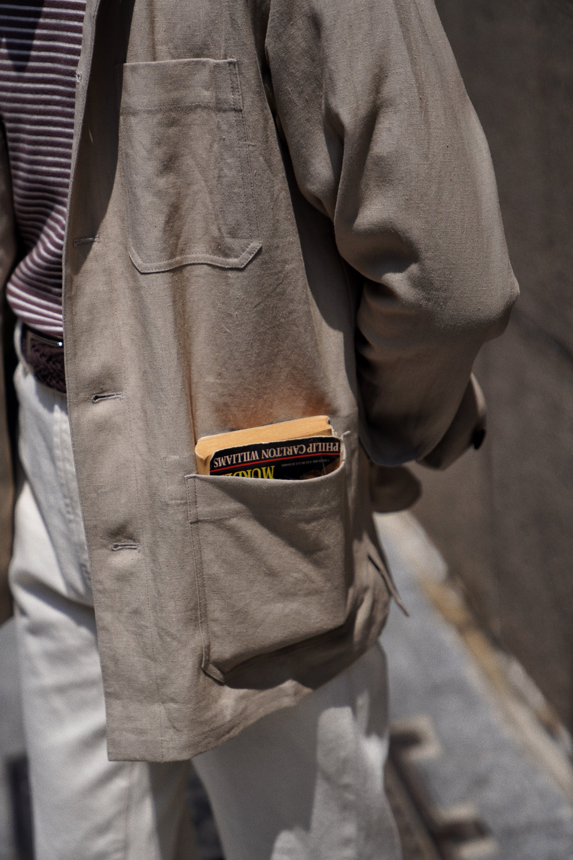 MTO Taupe Linen Chore Jacket