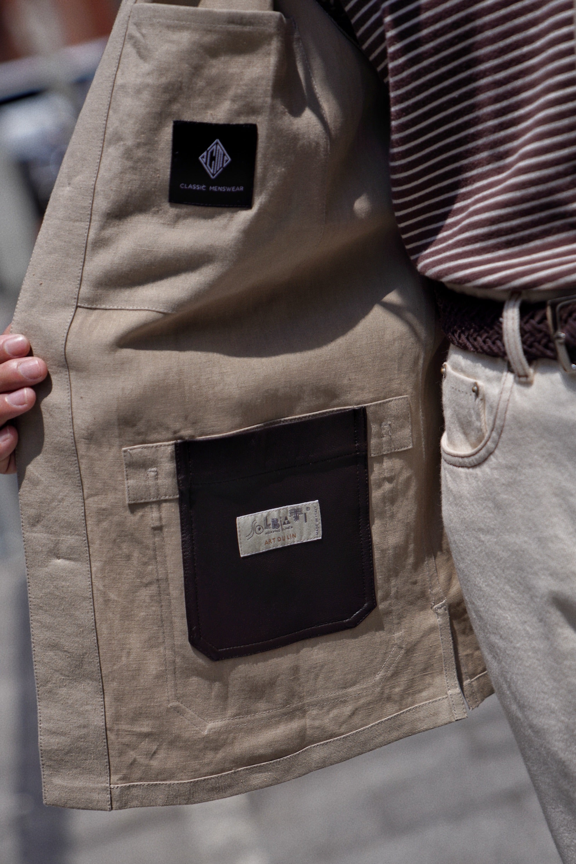 MTO Taupe Linen Chore Jacket