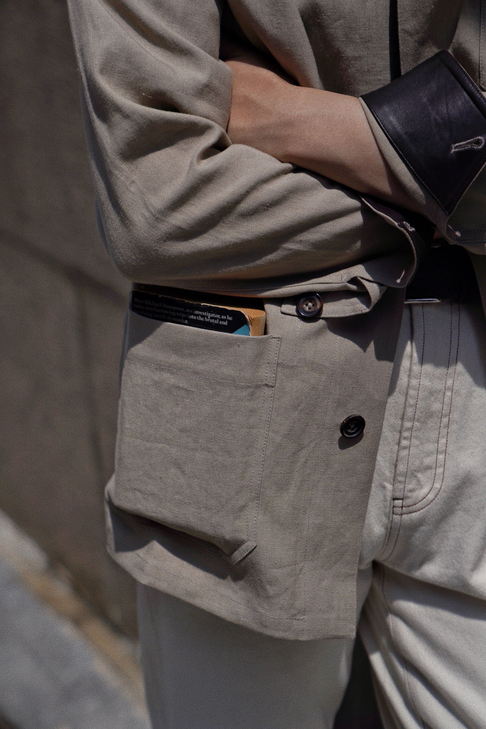 MTO Taupe Linen Chore Jacket