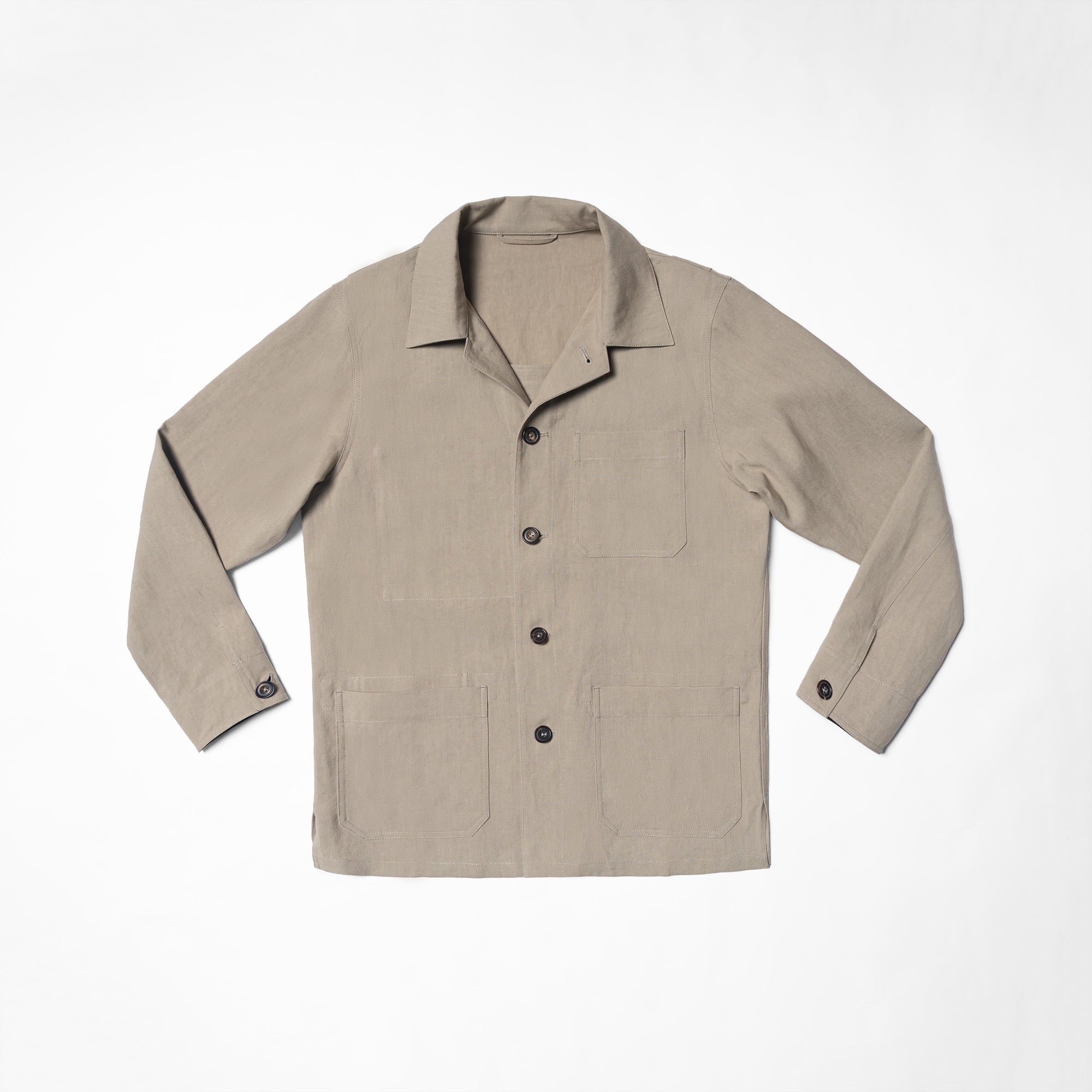 MTO Taupe Linen Chore Jacket