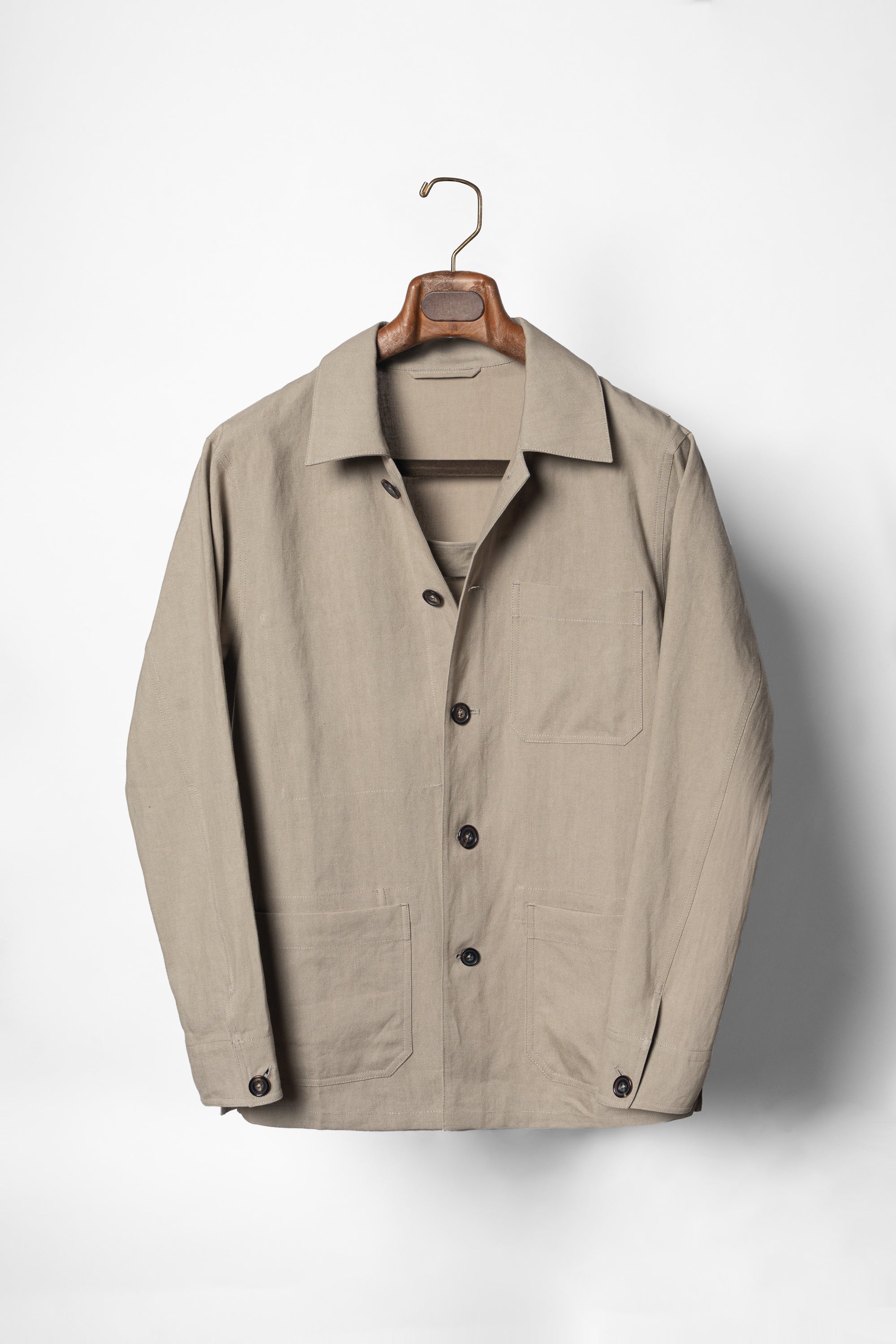 MTO Taupe Linen Chore Jacket