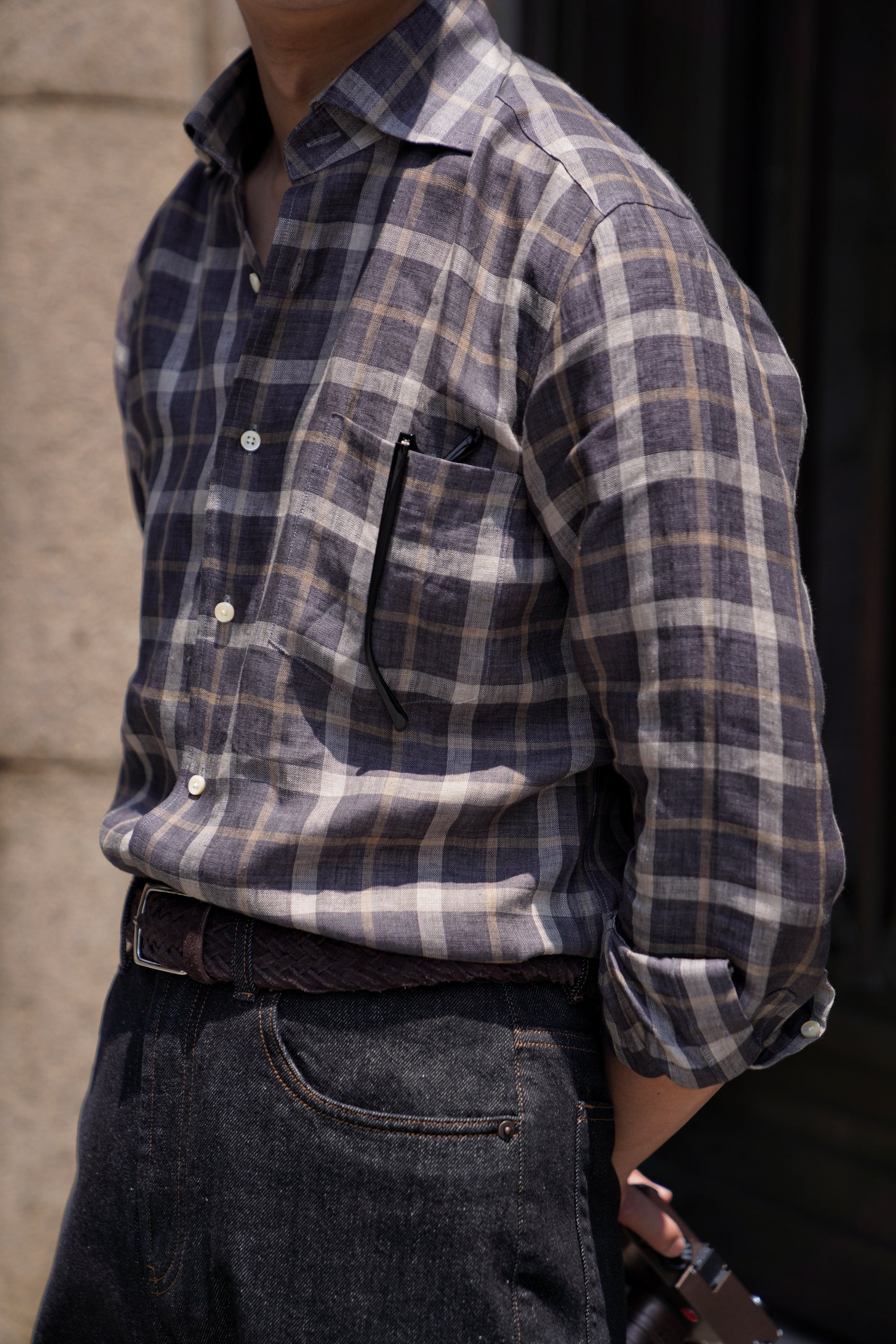 MTO Plaid Linen Shirt #501 #503