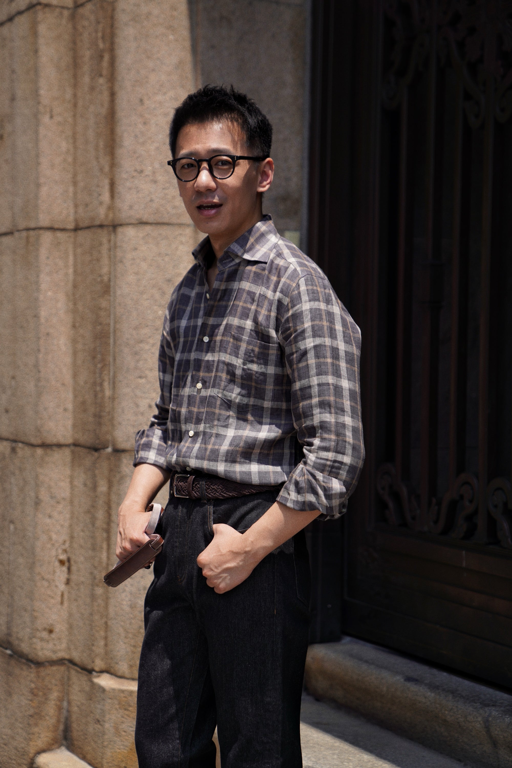 MTO Plaid Linen Shirt #501 #503