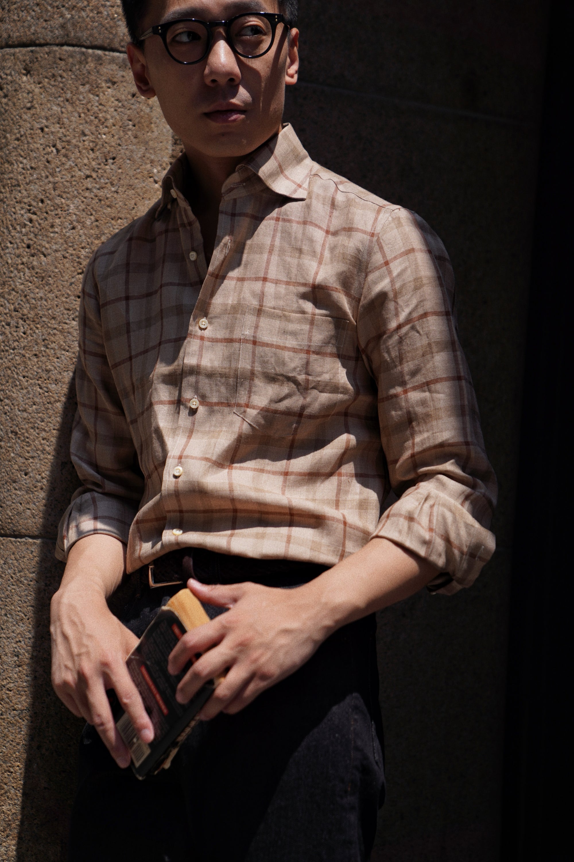MTO Plaid Linen Shirt #501 #503