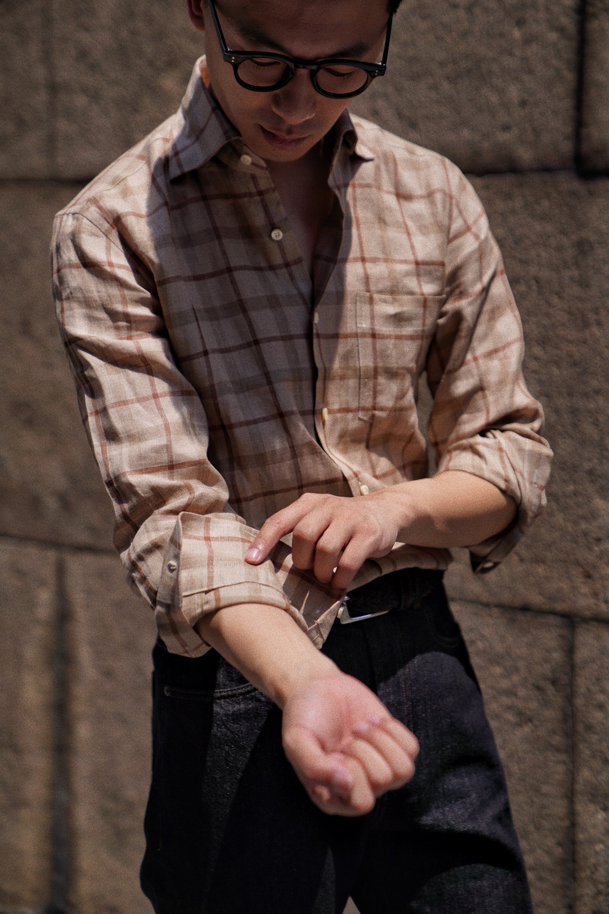 MTO Plaid Linen Shirt #501 #503