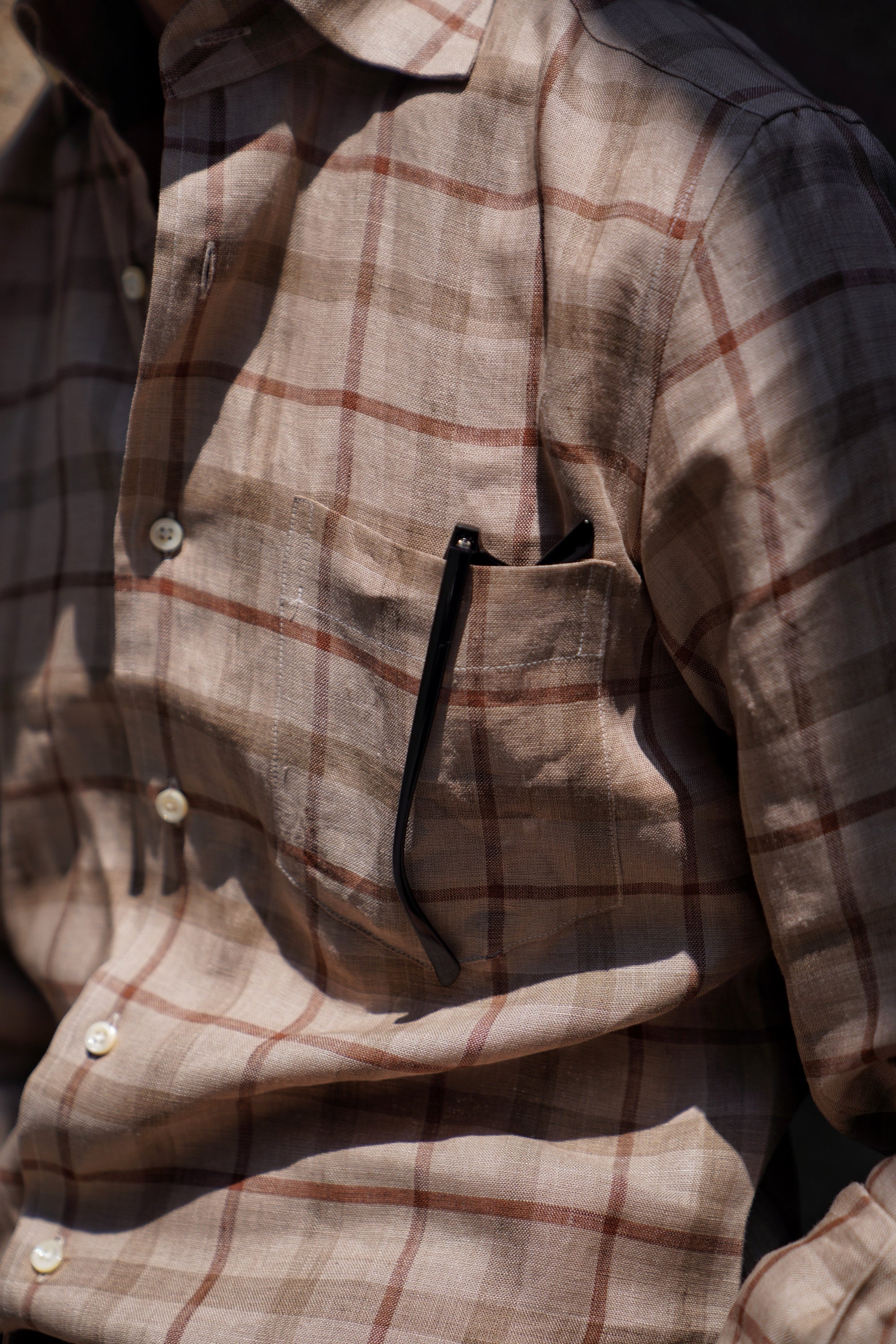 MTO Plaid Linen Shirt #501 #503