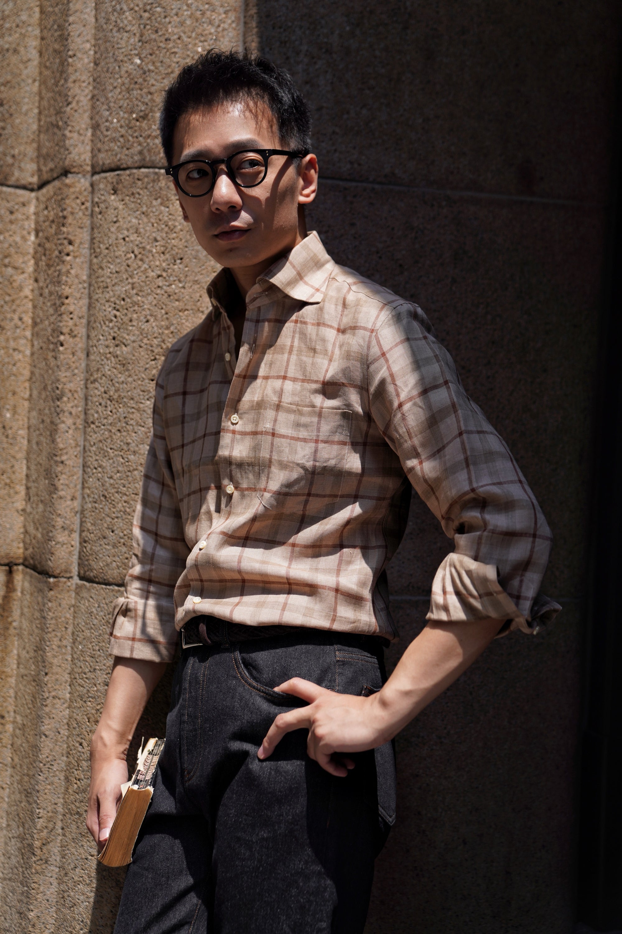 MTO Plaid Linen Shirt #501 #503