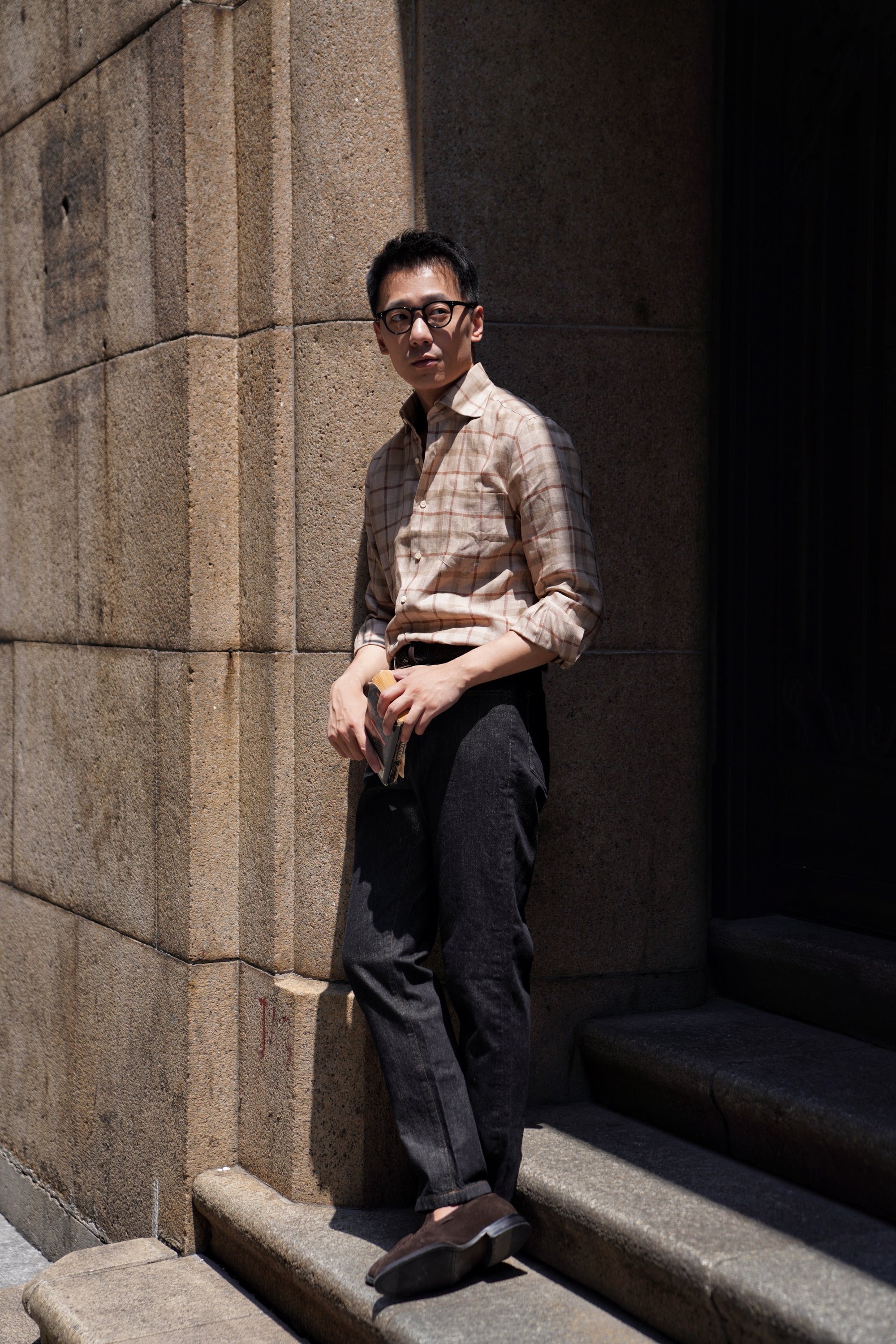 MTO Plaid Linen Shirt #501 #503